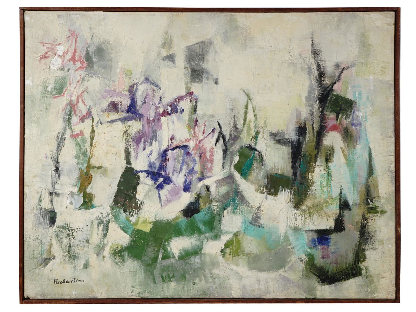 ABSTRACT OIL PAINTING SIGNED BY ARTIST GALANTINO (1 of 9)