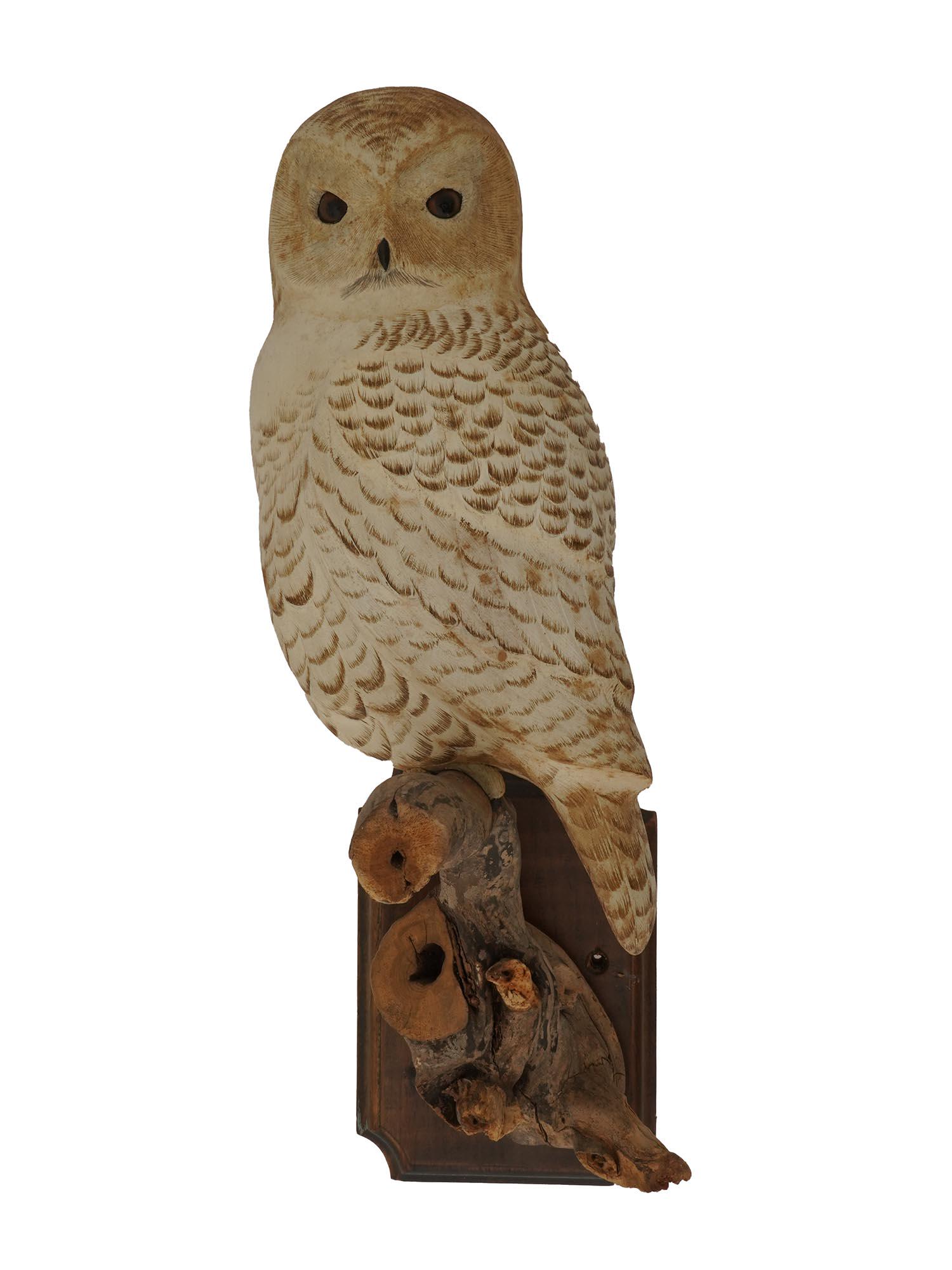 HAND CARVED WOOD OWL FIGURINE BY JENY BARKLEY (1 of 5)