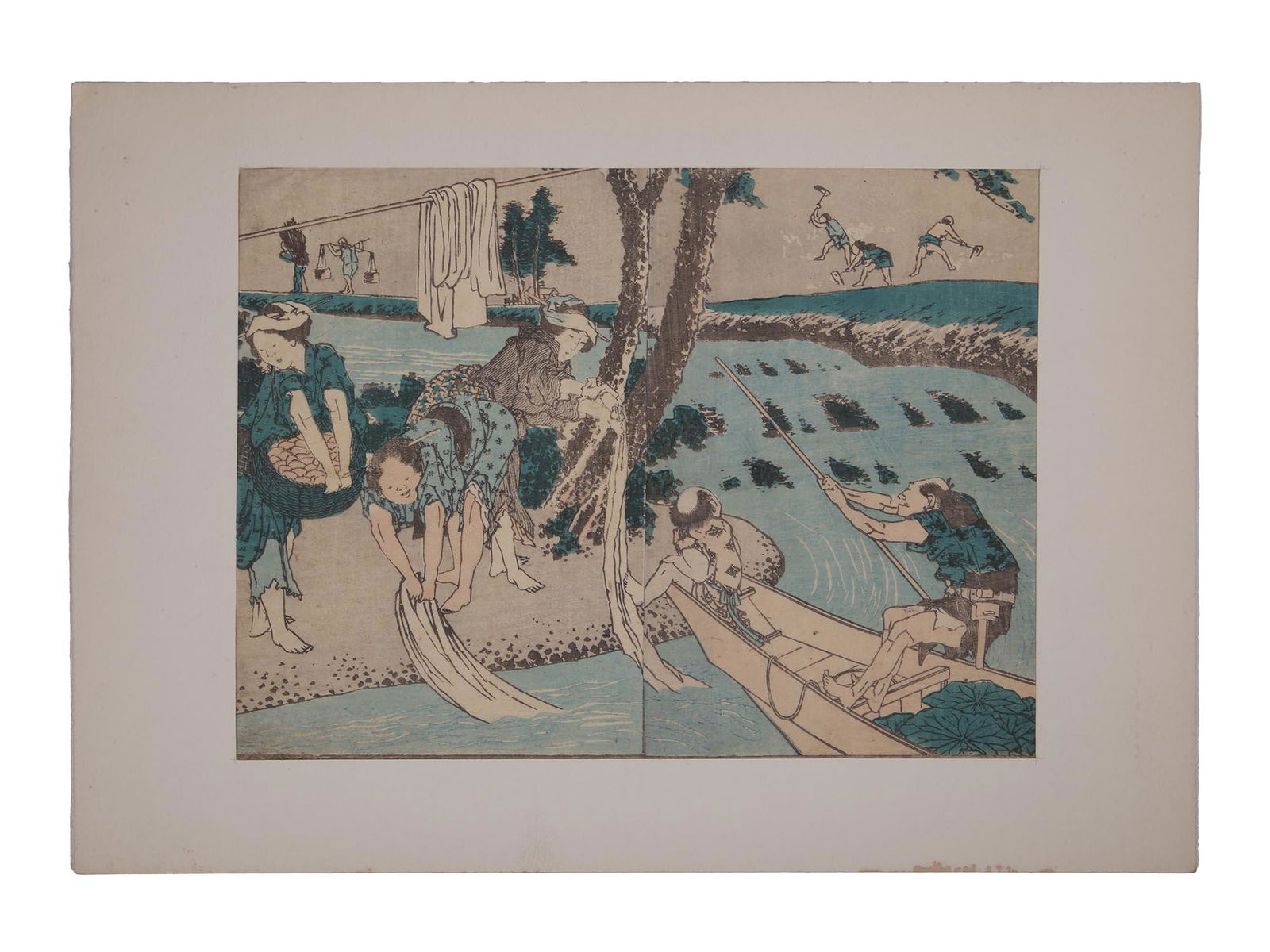 VINTAGE JAPANESE UKIYO E COLOR WOOD BLOCK PRINT (1 of 4)