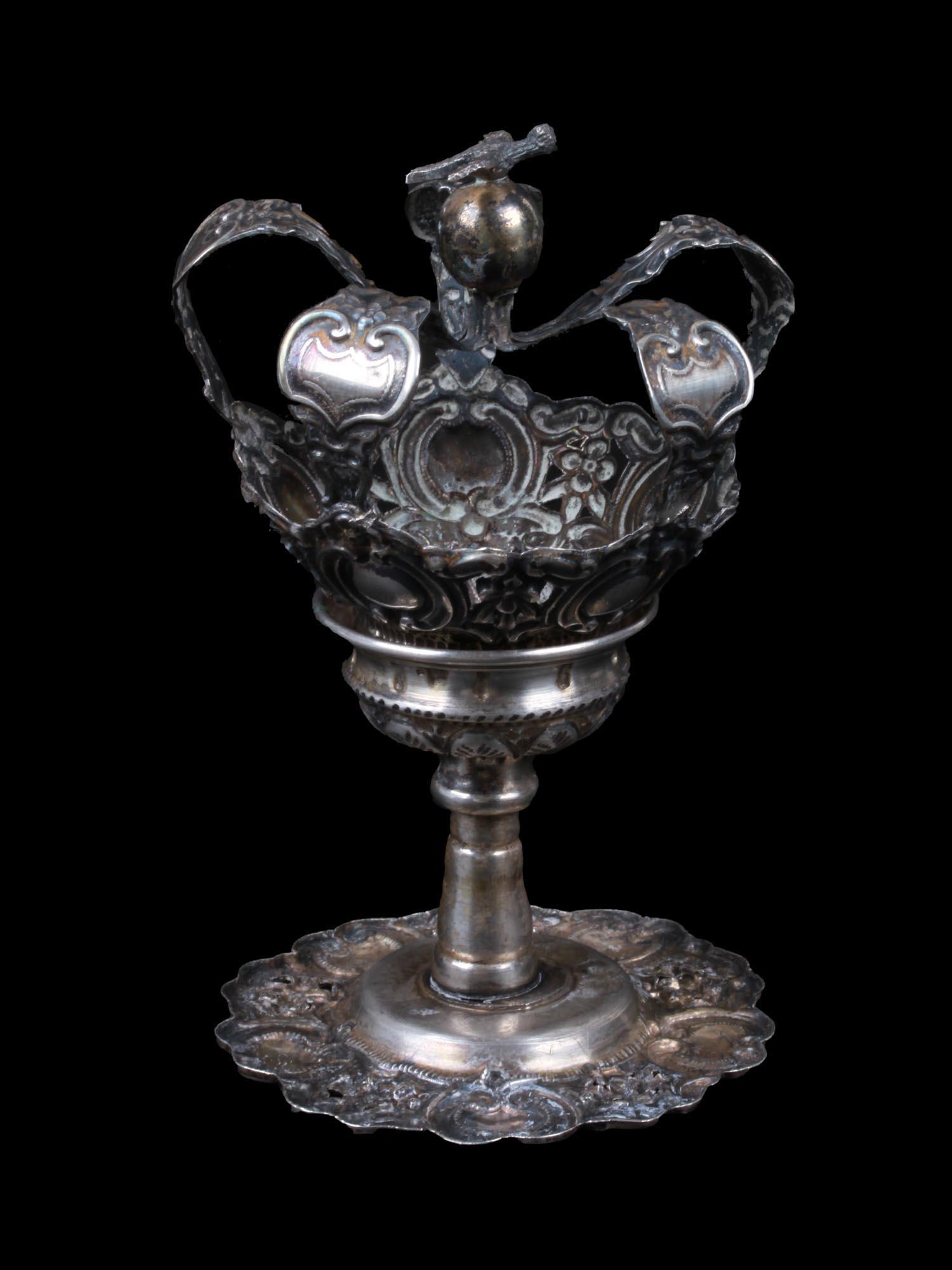 ANTIQUE SILVER PORTUGUESE HOLY SPIRIT CROWN (1 of 6)