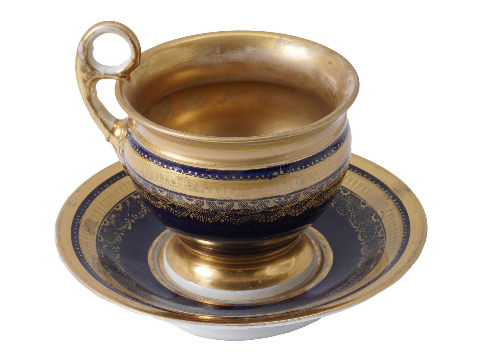 ANTIQUE RUSSIAN IMPERIAL PORCELAIN CUP AND SAUCER (1 of 6)