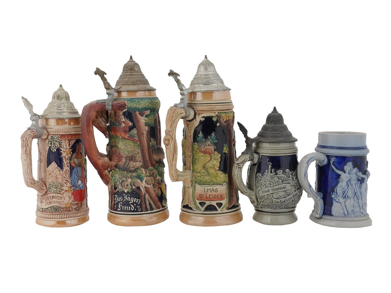 VINTAGE GERMAN CERAMIC BEER STEIN COLLECTION (1 of 16)