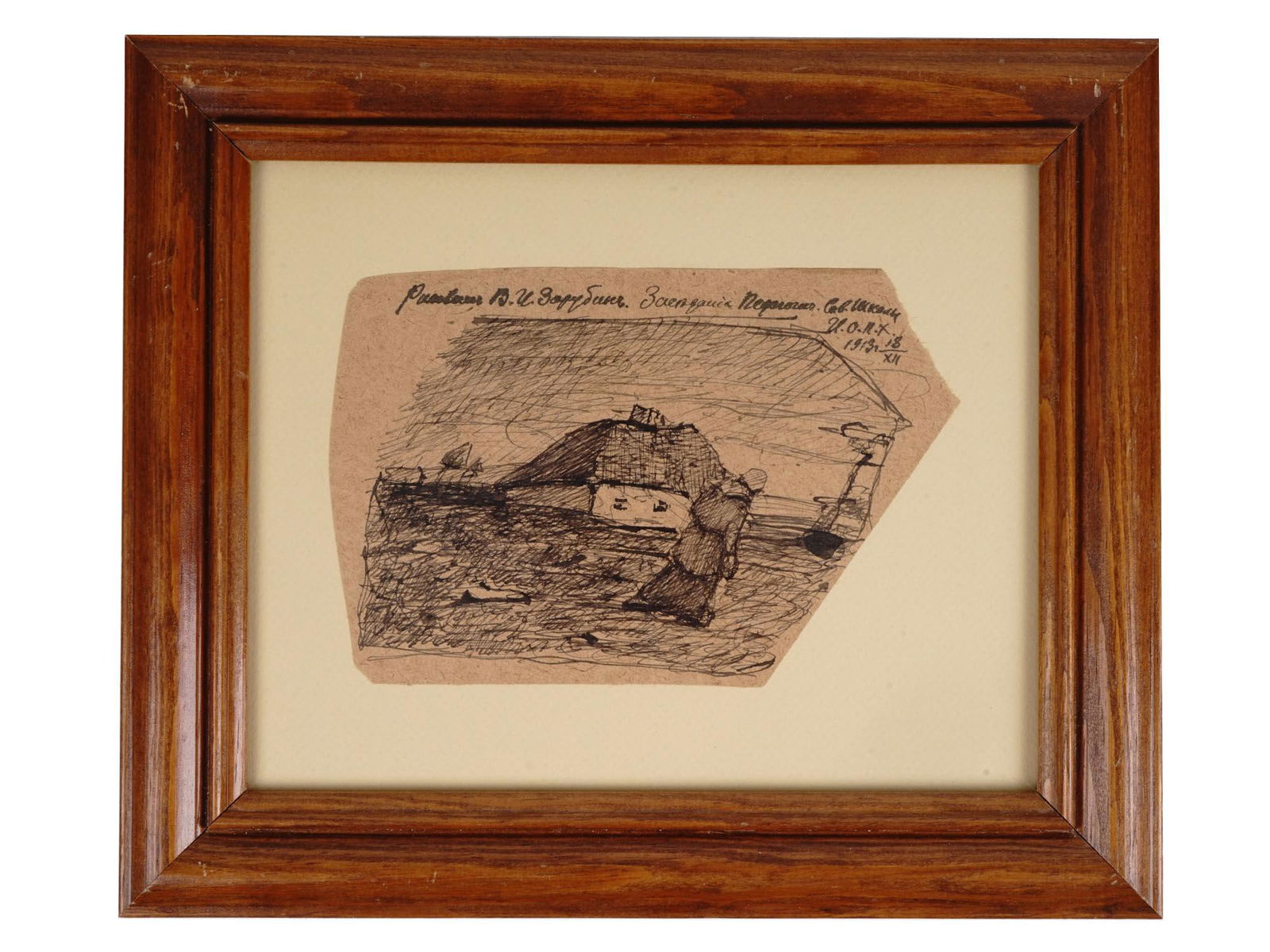 RUSSIAN HOUSE ON WATERSIDE DRAWING VIKTOR ZARUBIN (1 of 7)