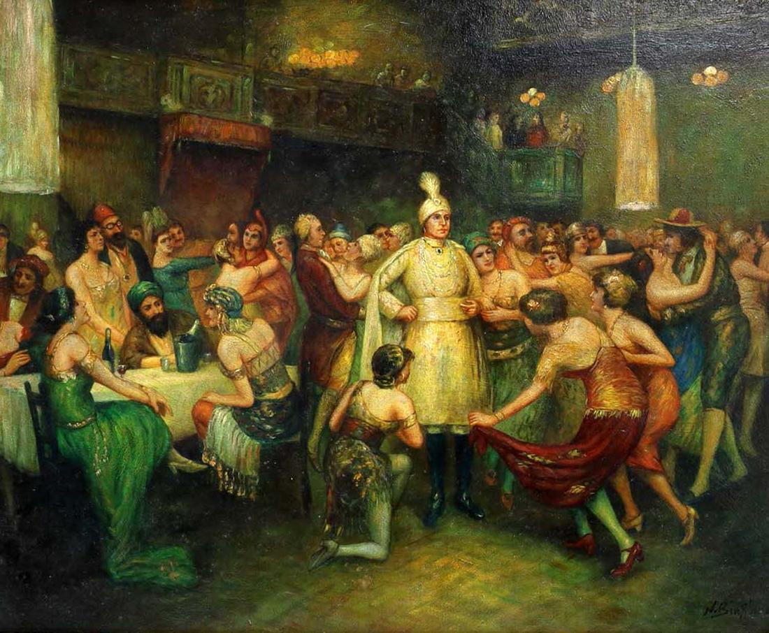 AN OIL ON BOARD PAINTING BY N. HENRY BINGHAM (1 of 4)