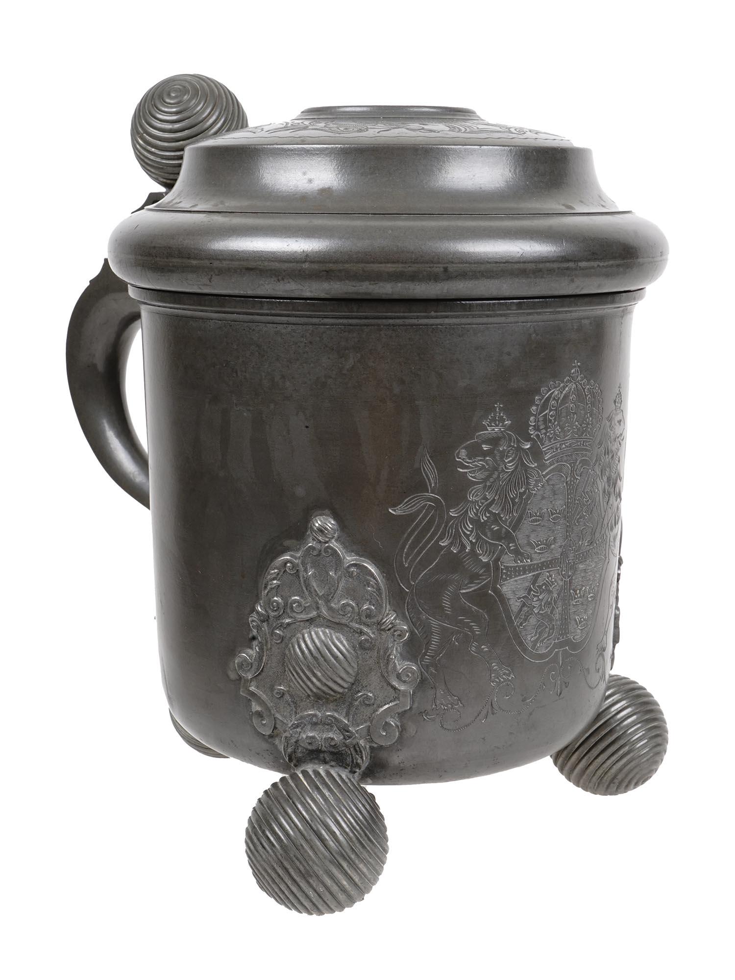ANTIQUE SWEDISH PEWTER STEIN F. SANTESSON C. 1900 (1 of 11)