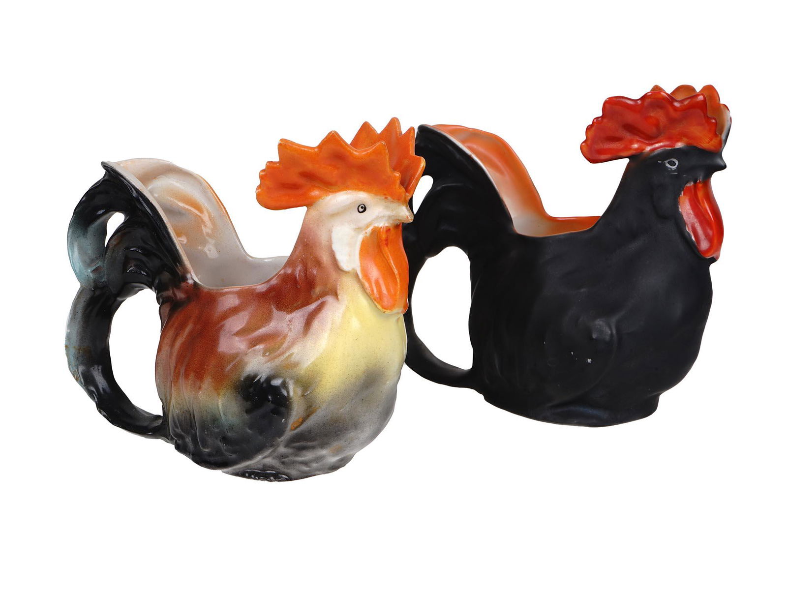 PORCELAIN ROOSTER MILK PITCHERS BY ROYAL BAYREUTH (1 of 9)