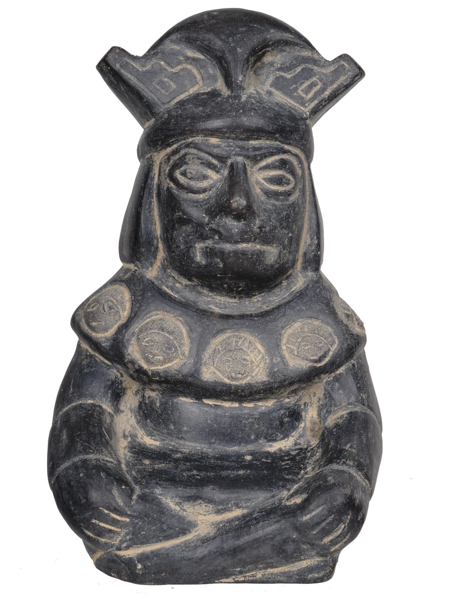 PERU CERAMIC STIRRUP SPOUT BOTTLE (1 of 8)
