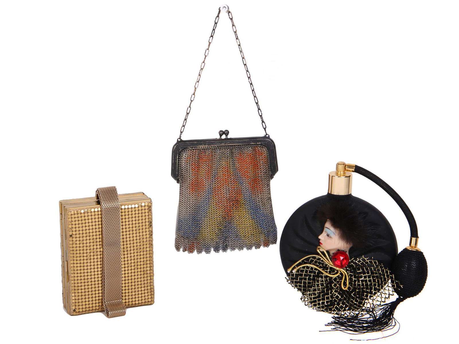 LOT OF 3 ANTIQUE ART DECO FLAPPERS STYLE PURSES (1 of 6)