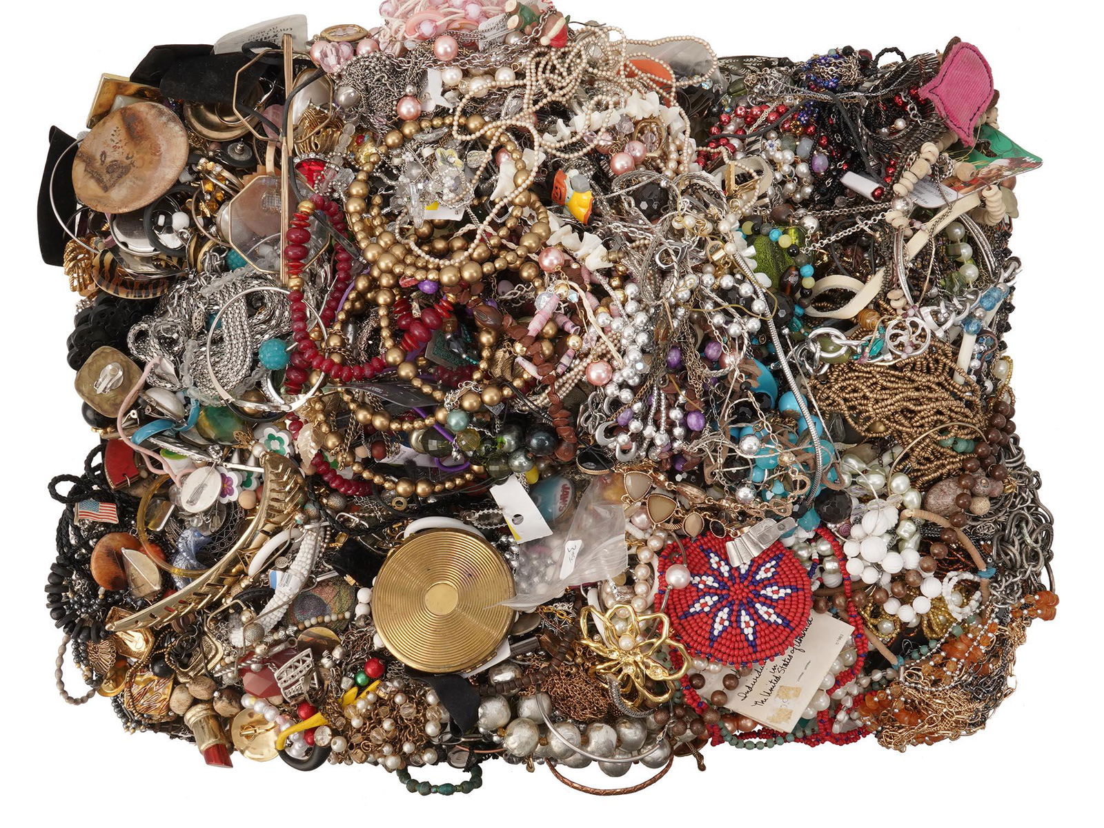 LARGE LOT OF VARIOUS COSTUME JEWELRY BY POUND (1 of 11)