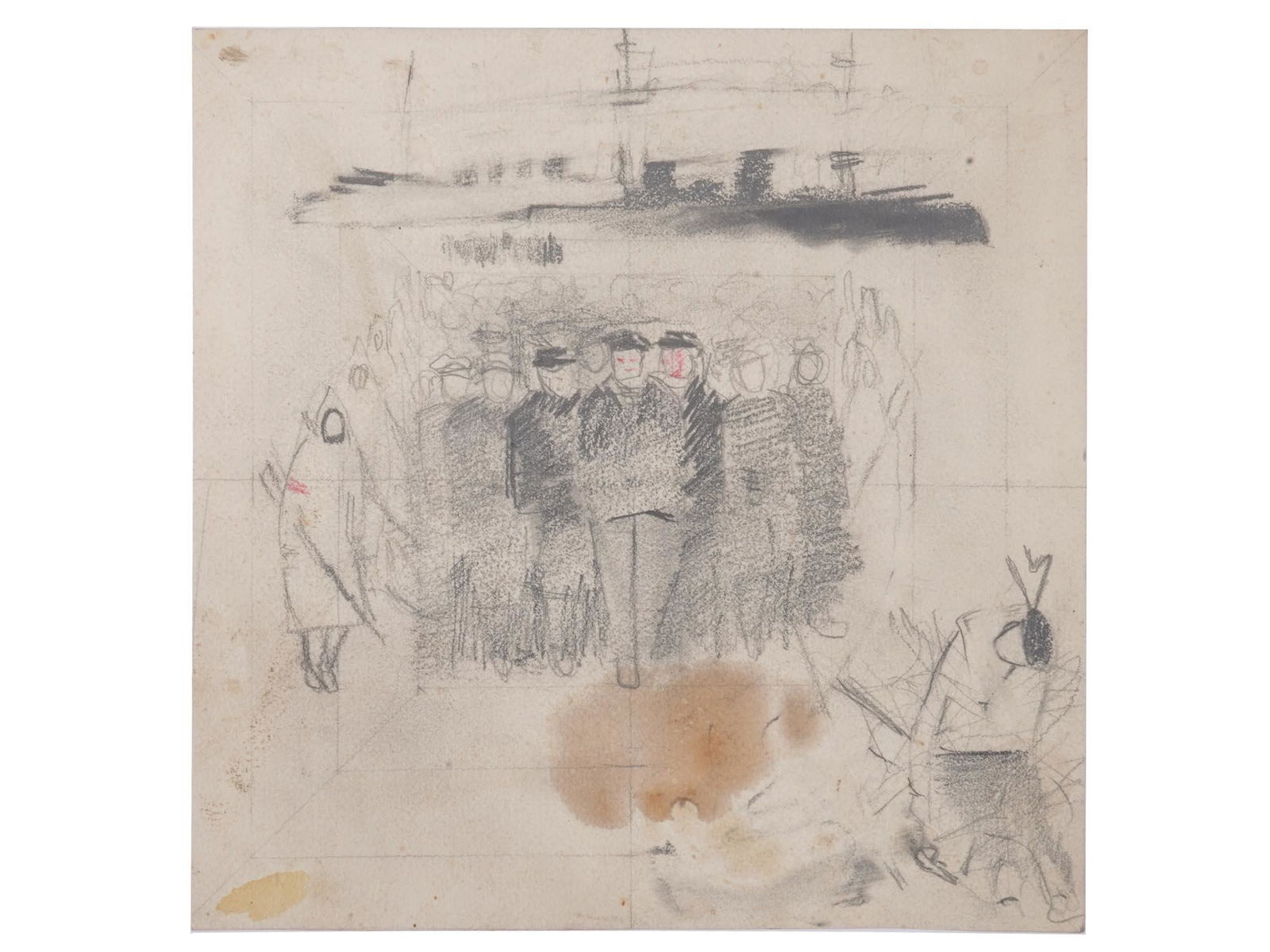 RUSSIAN PENCIL PAINTING SHIP BY KONSTANTIN VIALOV (1 of 10)