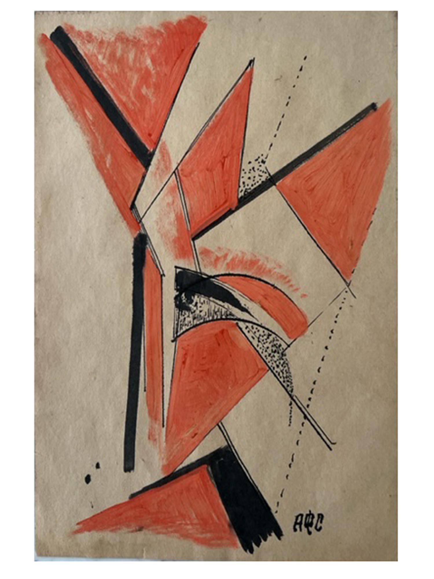 RUSSIAN ABSTRACT PAINTING ATTR ANTONINA SOFRONOVA (1 of 4)