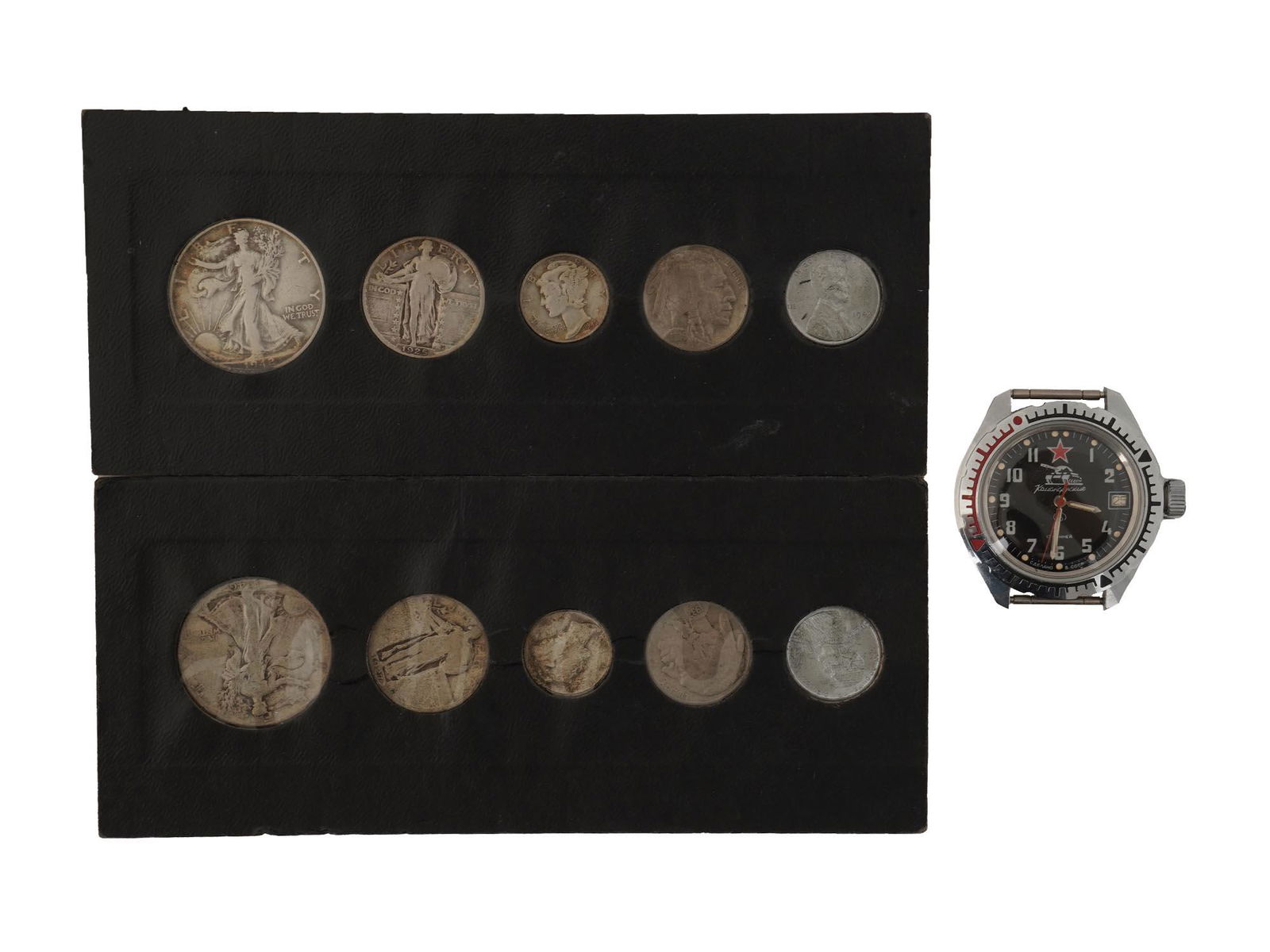 COLLECTION OF AMERICAN COINS AND RUSSIAN WATCH (1 of 7)