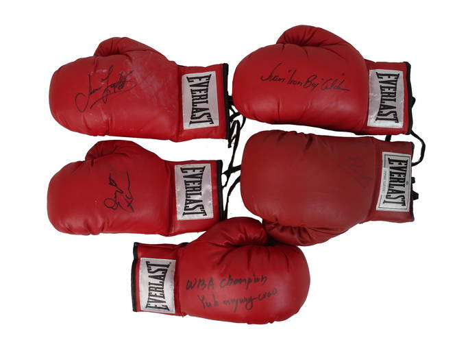 Vintage Hand Signed Boxing Glove Collection