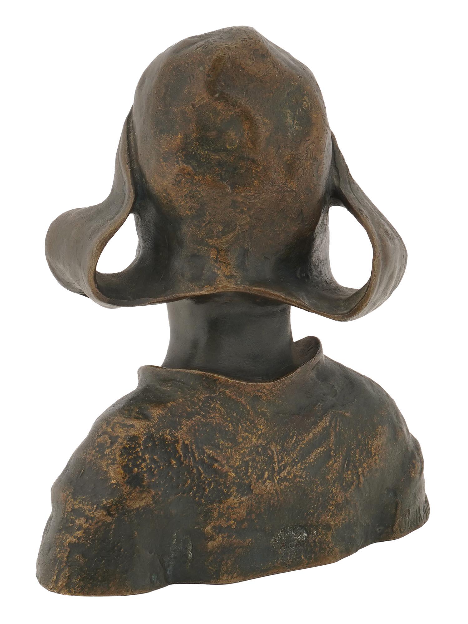 GIRL WITH A HOOD BRONZE SCULPTURE BY RUTH MILLES (1 of 6)