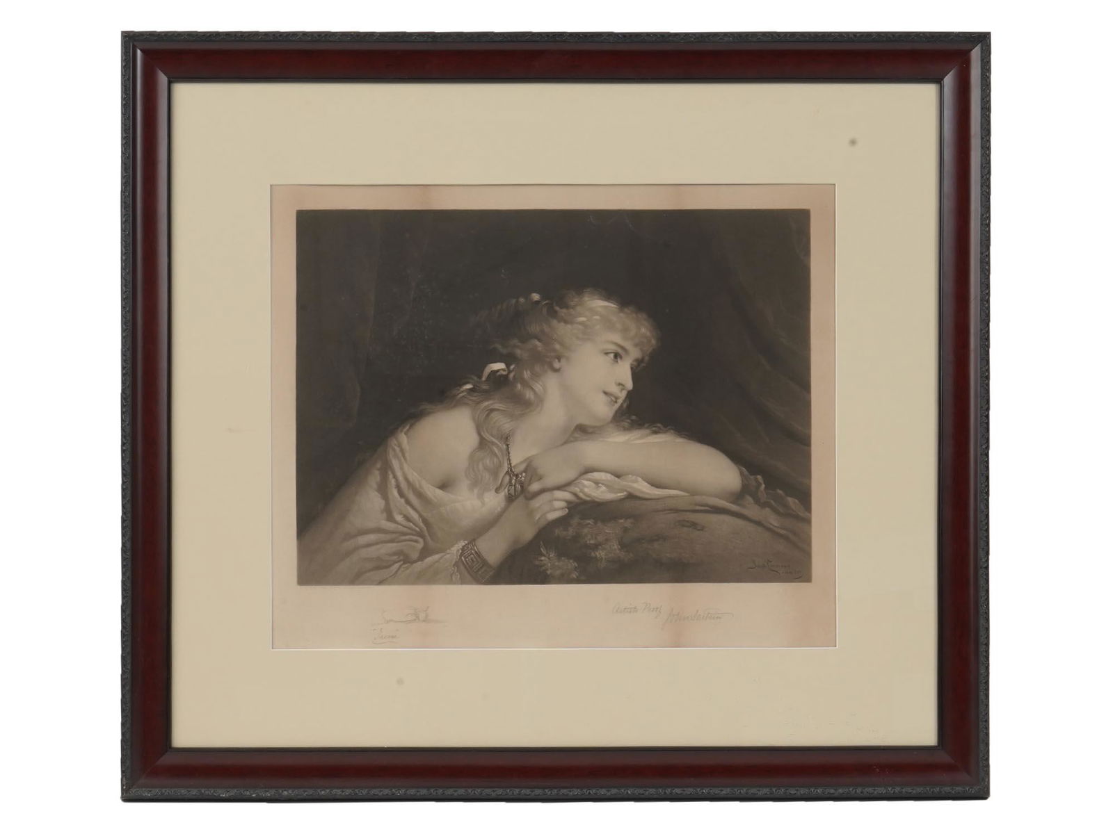 ANTIQUE ETCHING SIGNED JOHN SARTAIN AFTER COOMANS (1 of 7)