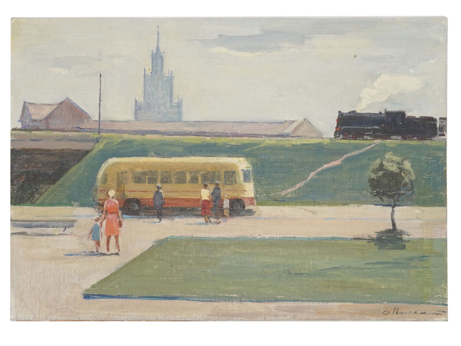 RUSSIAN SOVIET OIL PAINTING BY GEORGY NISSKY (1 of 10)