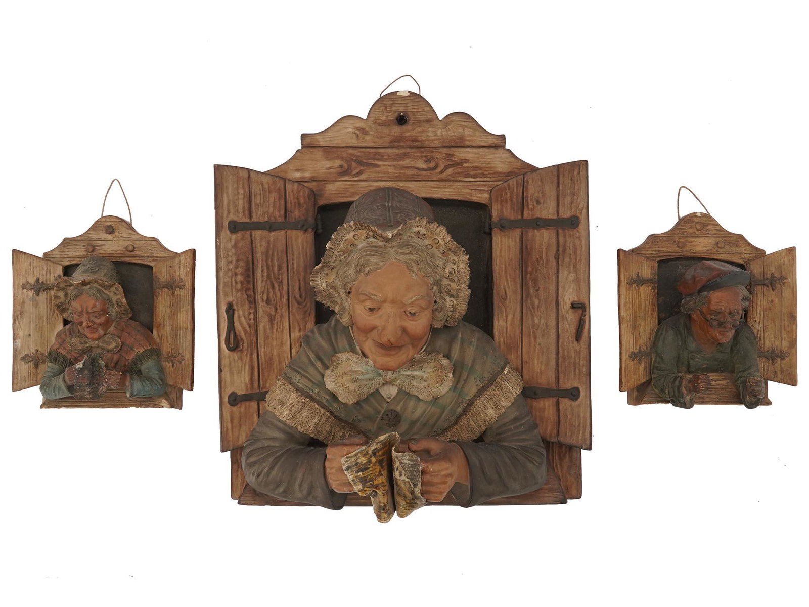 THREE ANTIQUE ITALIAN TERRA COTTA WALL PLAQUES (1 of 12)