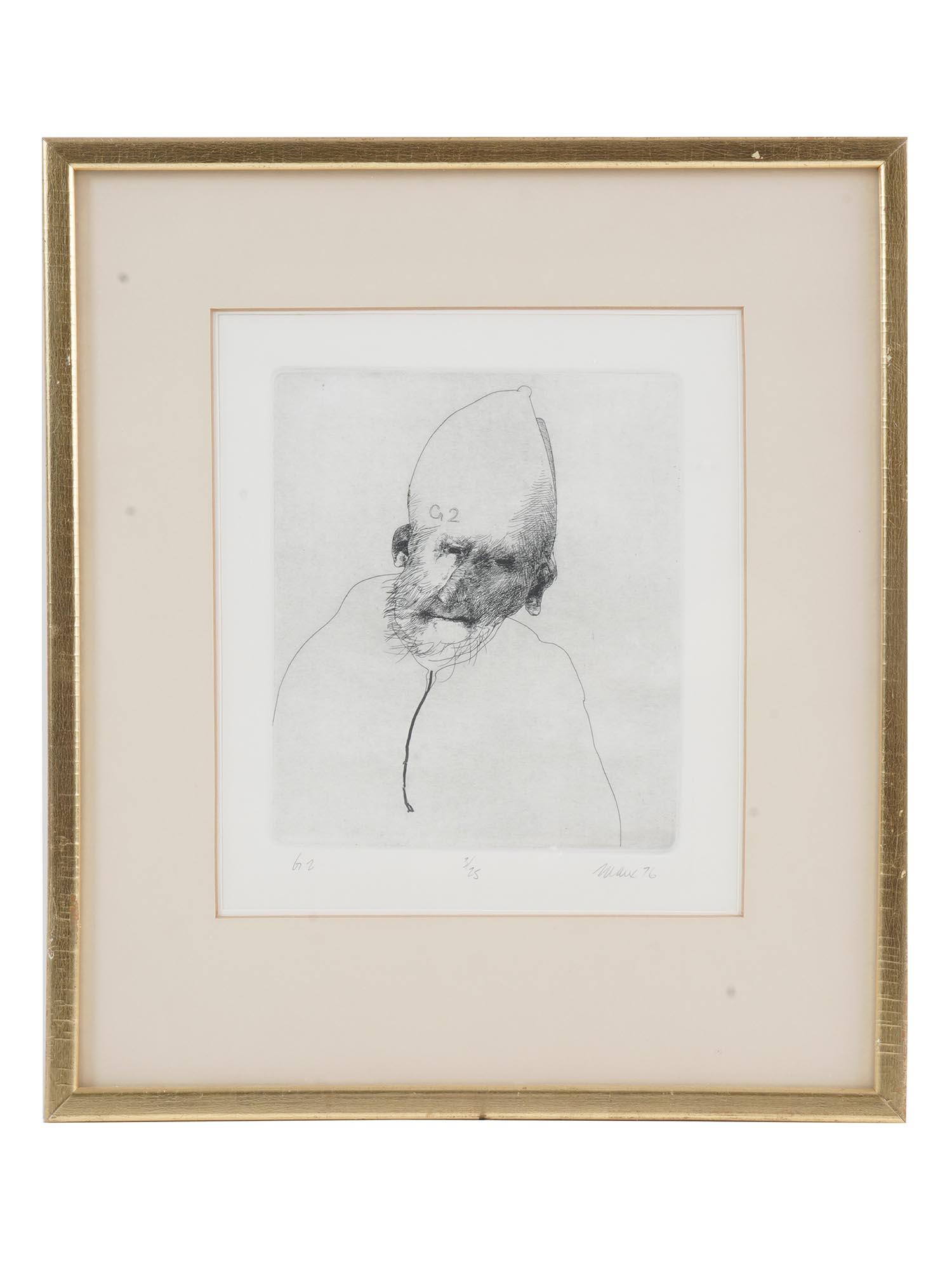 ROBERT ERNST MARX SIGNED SURREALIST ETCHING, 1976 (1 of 6)