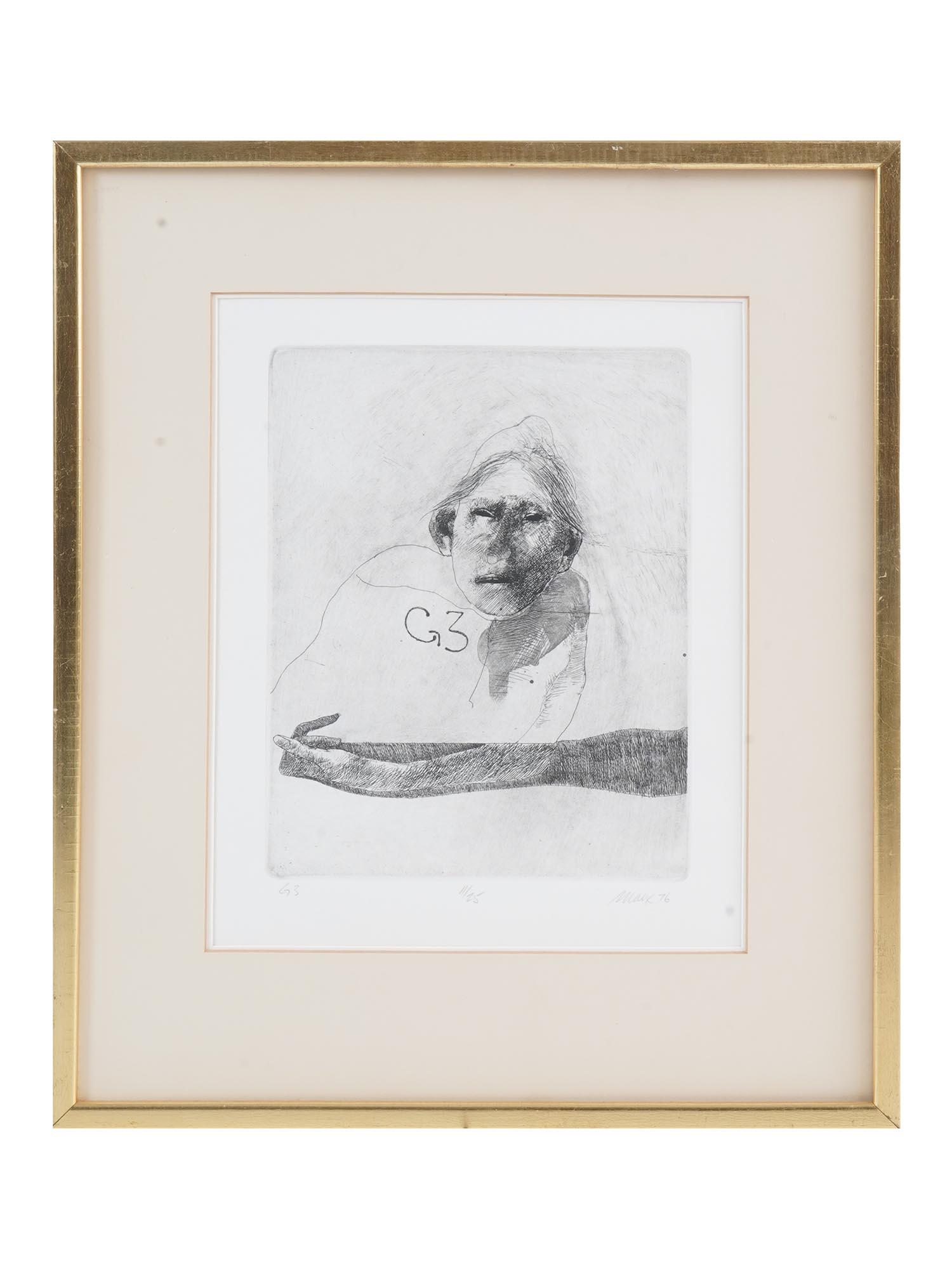 ROBERT ERNST MARX SIGNED SURREALIST ETCHING, 1976 (1 of 6)