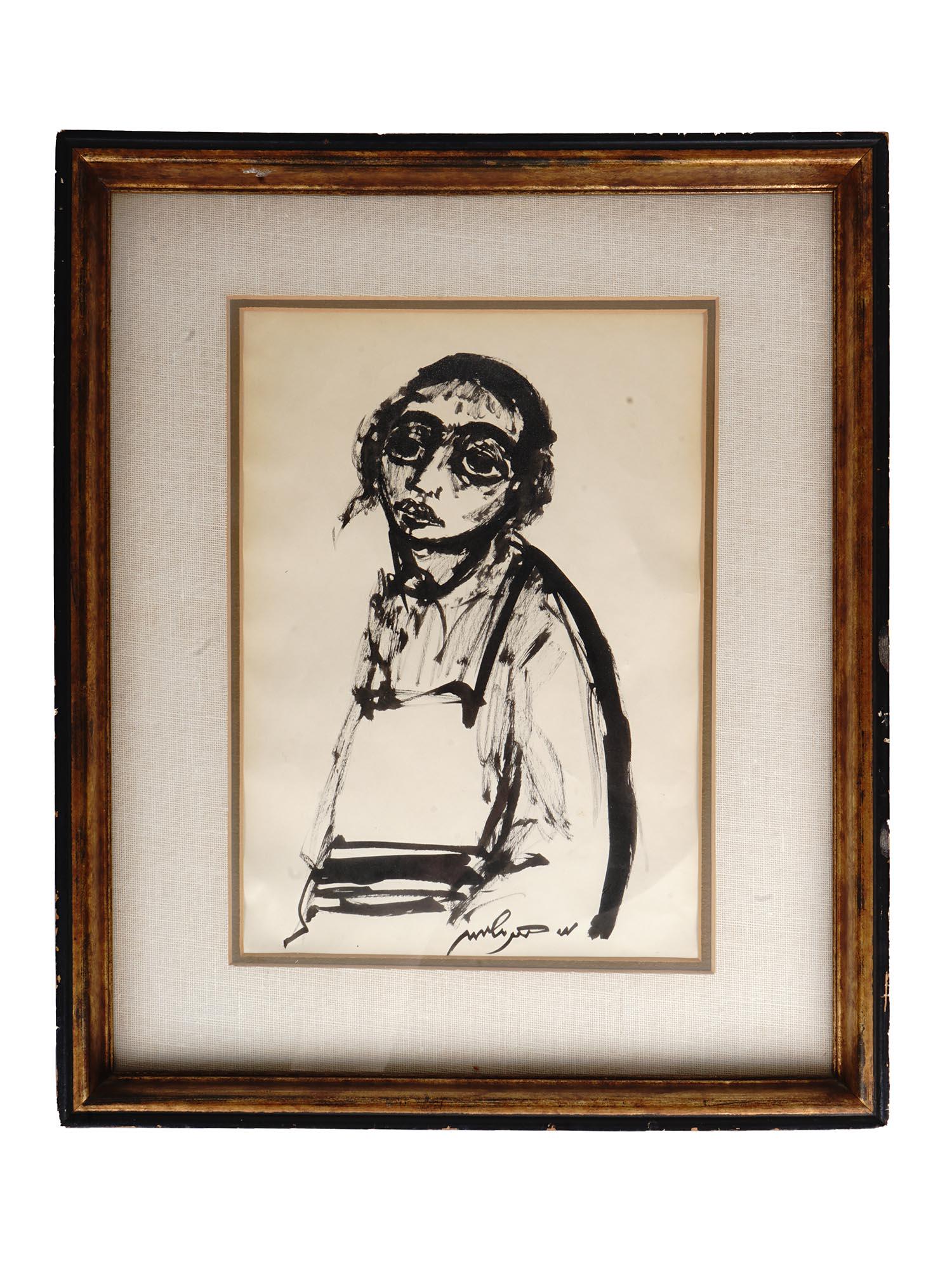 JUDAICA INK PAINTING SKETCH BY MOSHE BERNSTEIN (1 of 5)