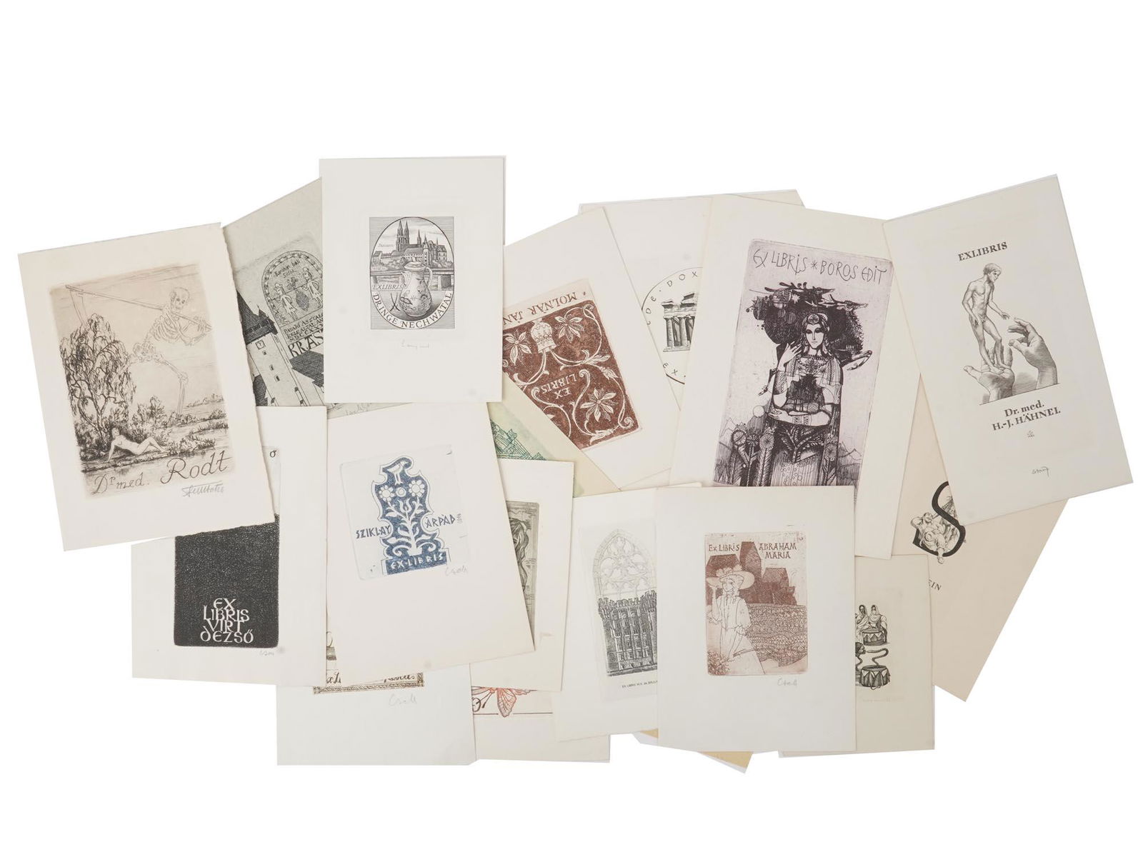 COLLECTION OF ANTIQUE INTAGLIO EX LIBRIS PRINTS (1 of 8)