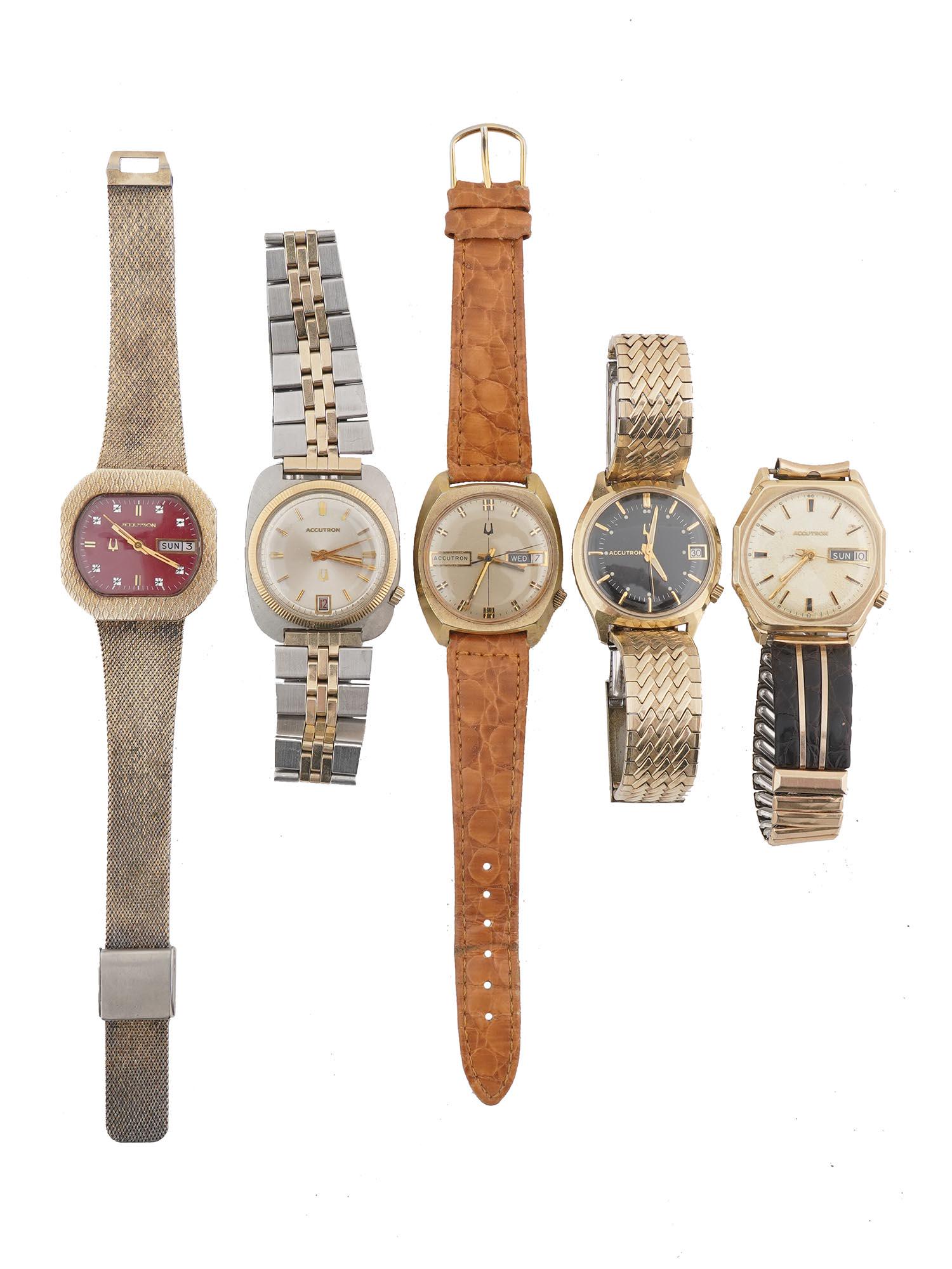 VINTAGE GOLD PLATED WRIST WATCHES BULOVA ACCUTRON (1 of 10)