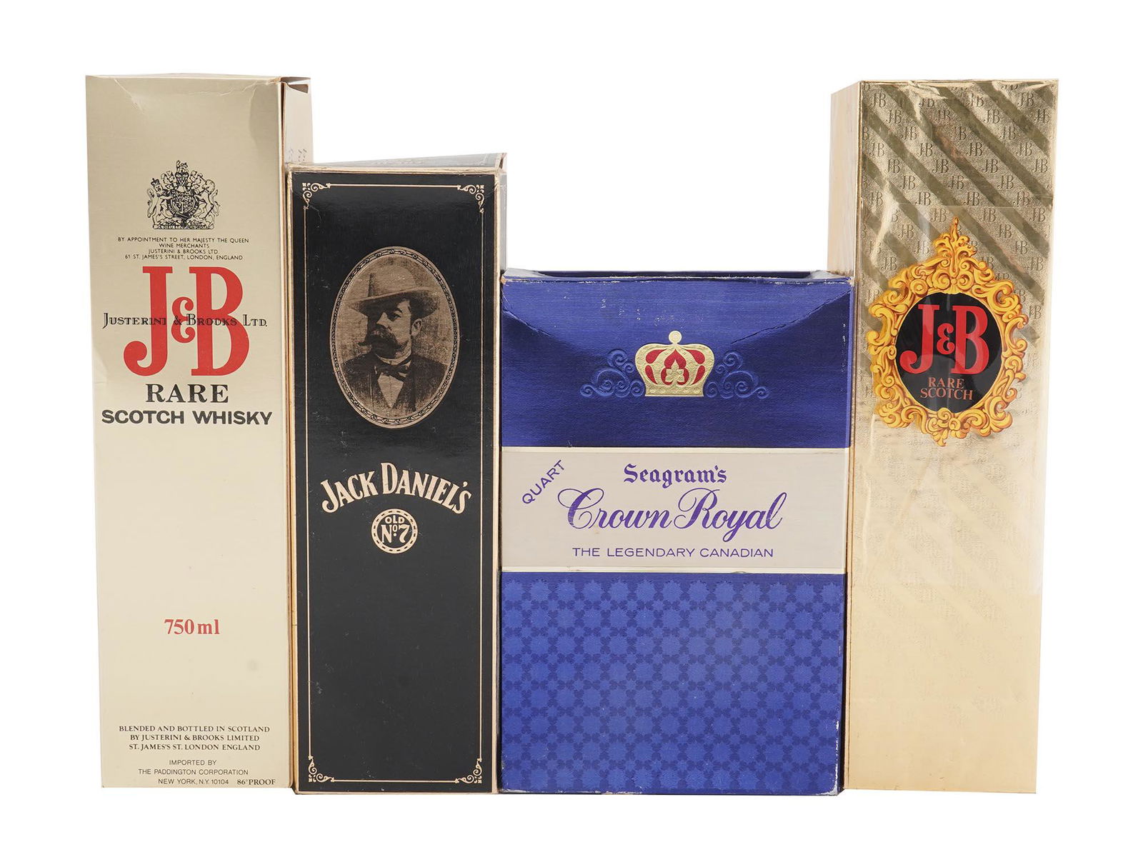 FOUR VINTAGE SEALED WHISKEY BOTTLES VINTAGE LOT (1 of 13)