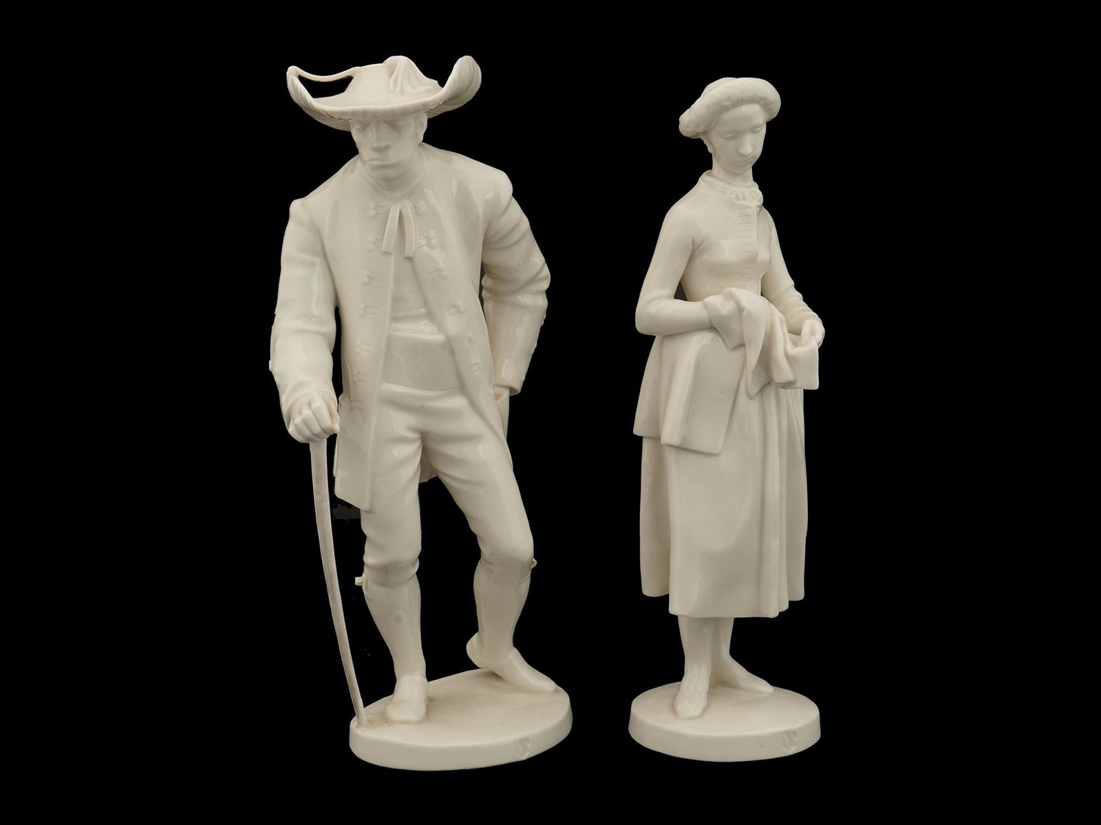 ANTIQUE 19TH C. NYMPHENBURG PORCELAIN FIGURINES (1 of 9)