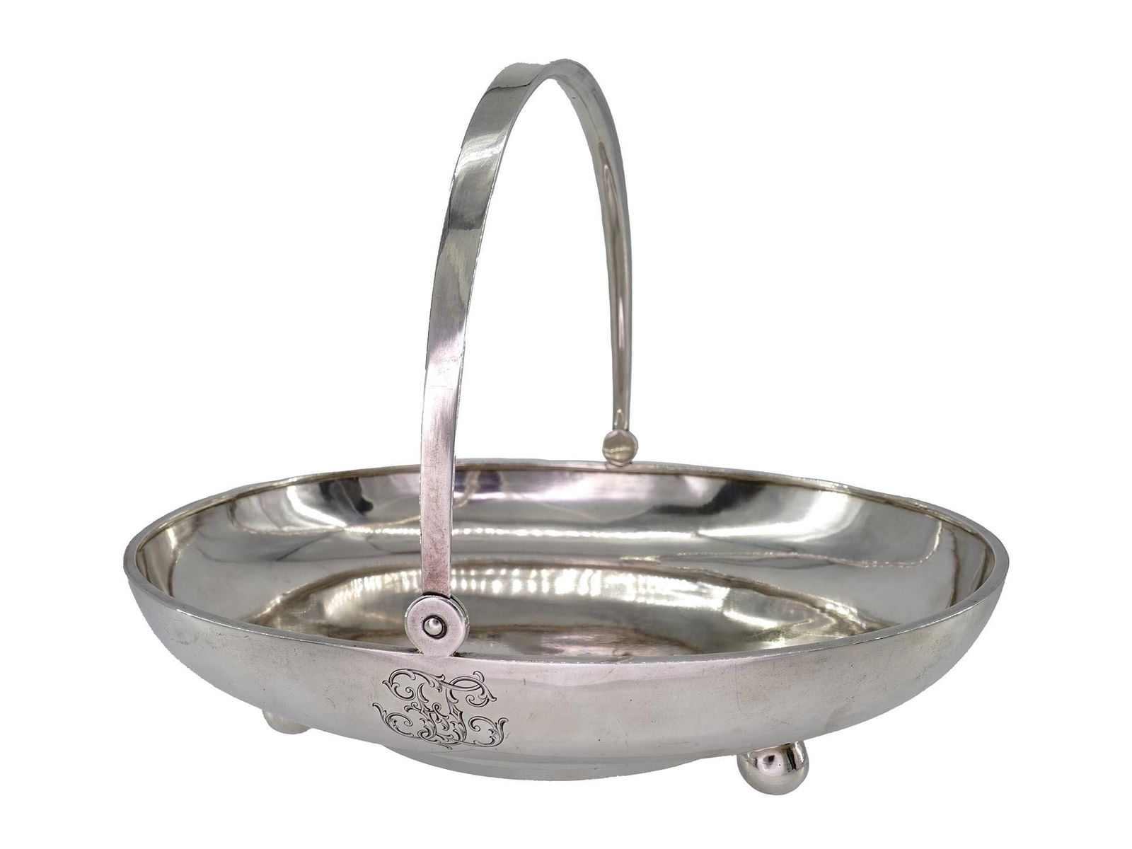 ANTIQUE FABERGE RUSSIAN SILVER LEGGED CANDY BOWL (1 of 9)