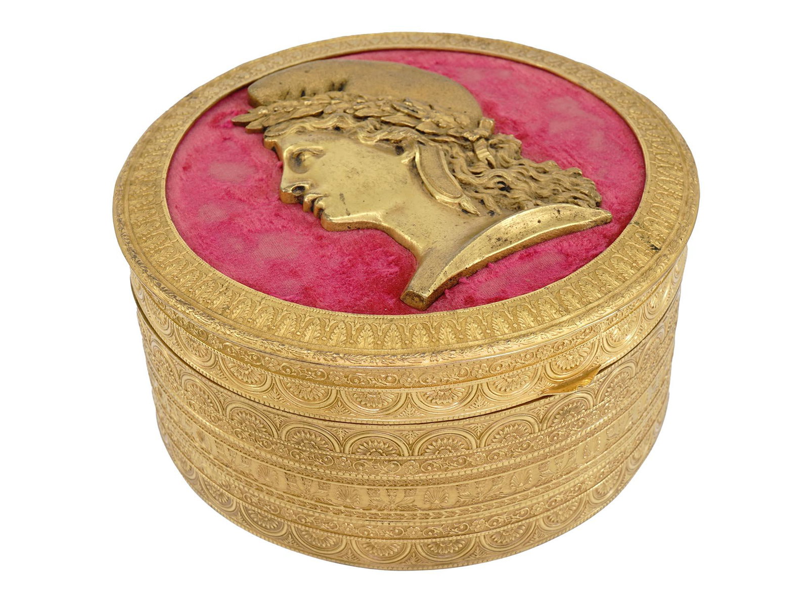 A GILT BRONZE FRENCH BOX WITH GANYMEDES, 19TH C (1 of 9)