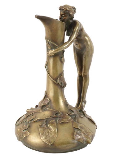 ANTIQUE FRENCH JEANNE JOZON ART NOUVEAU EWER 1898 Jun 18, 2022