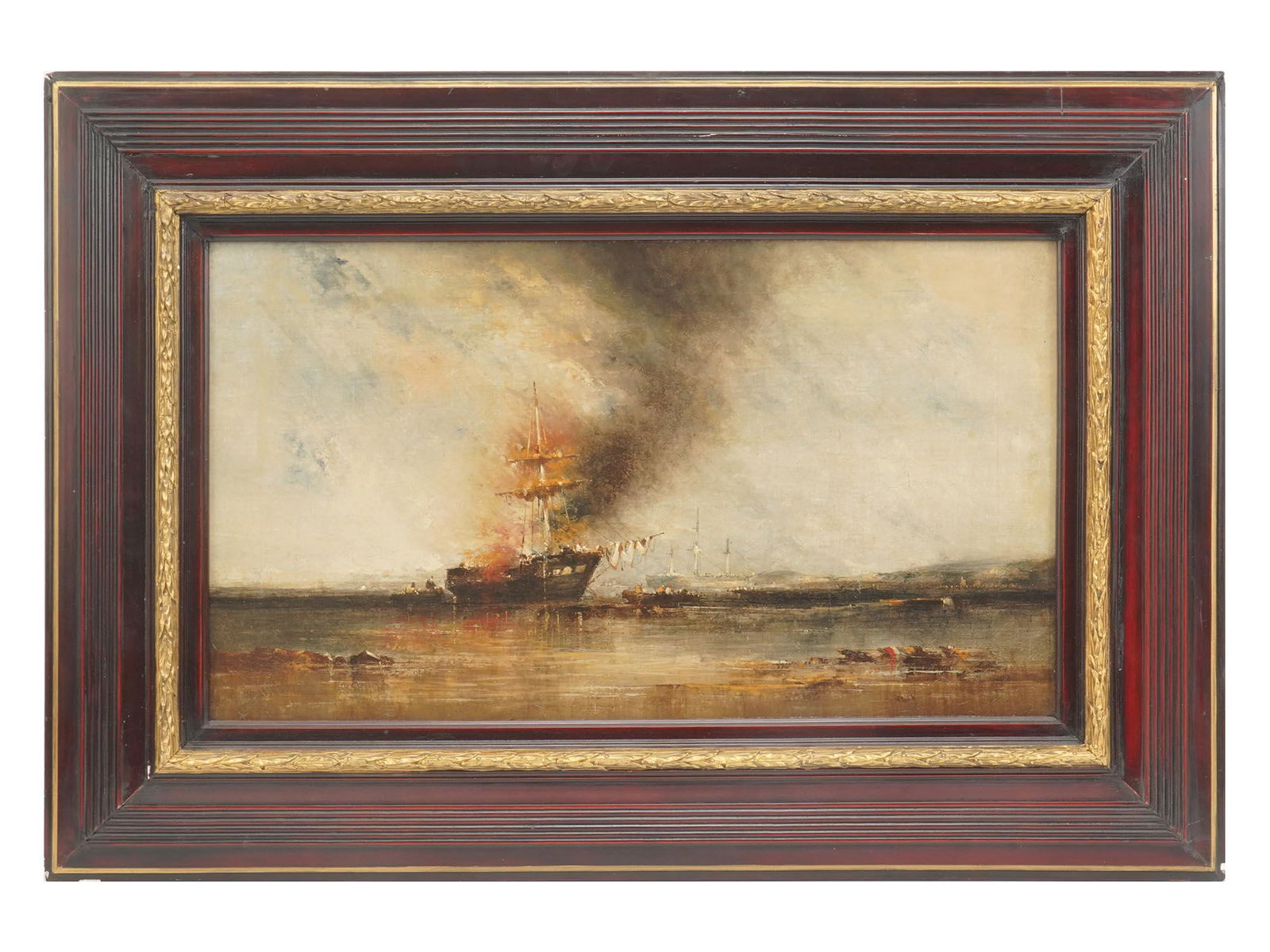 ENGLISH MARINE OIL PAINTING BY WILLIAM MCALPINE (1 of 4)