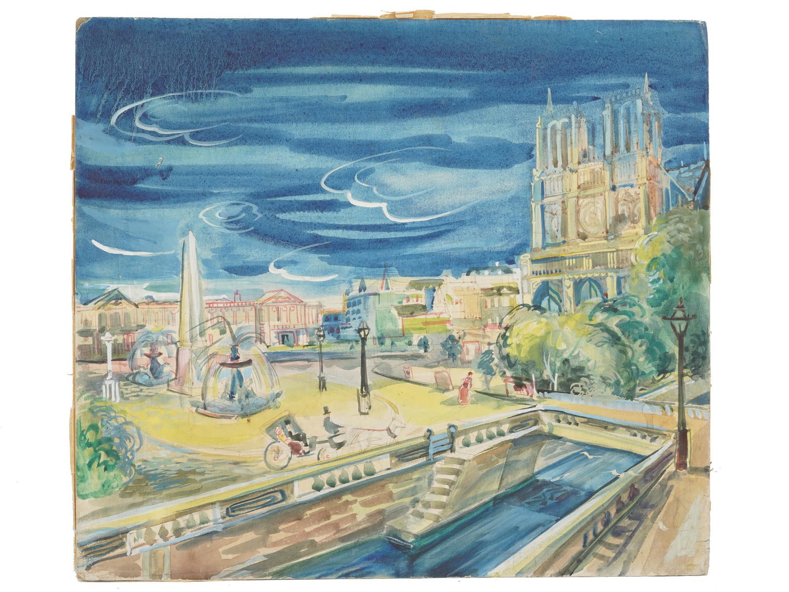 CHARLES COBELLE STYLE PARIS TEMPERA PAINTING (1 of 5)