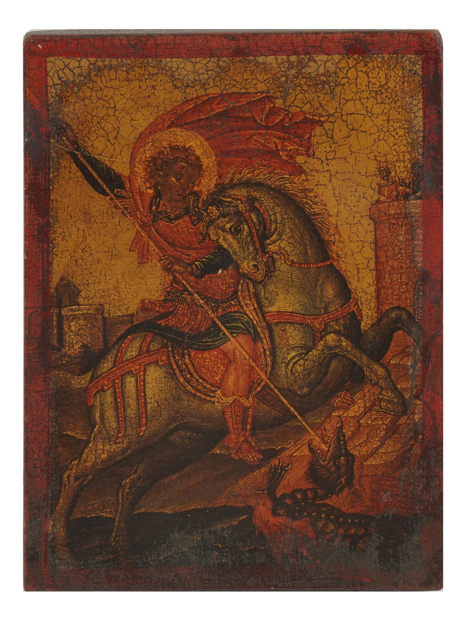 AN ANTIQUE RUSSIAN ORTHODOX ICON, CIRCA 1900 (1 of 5)