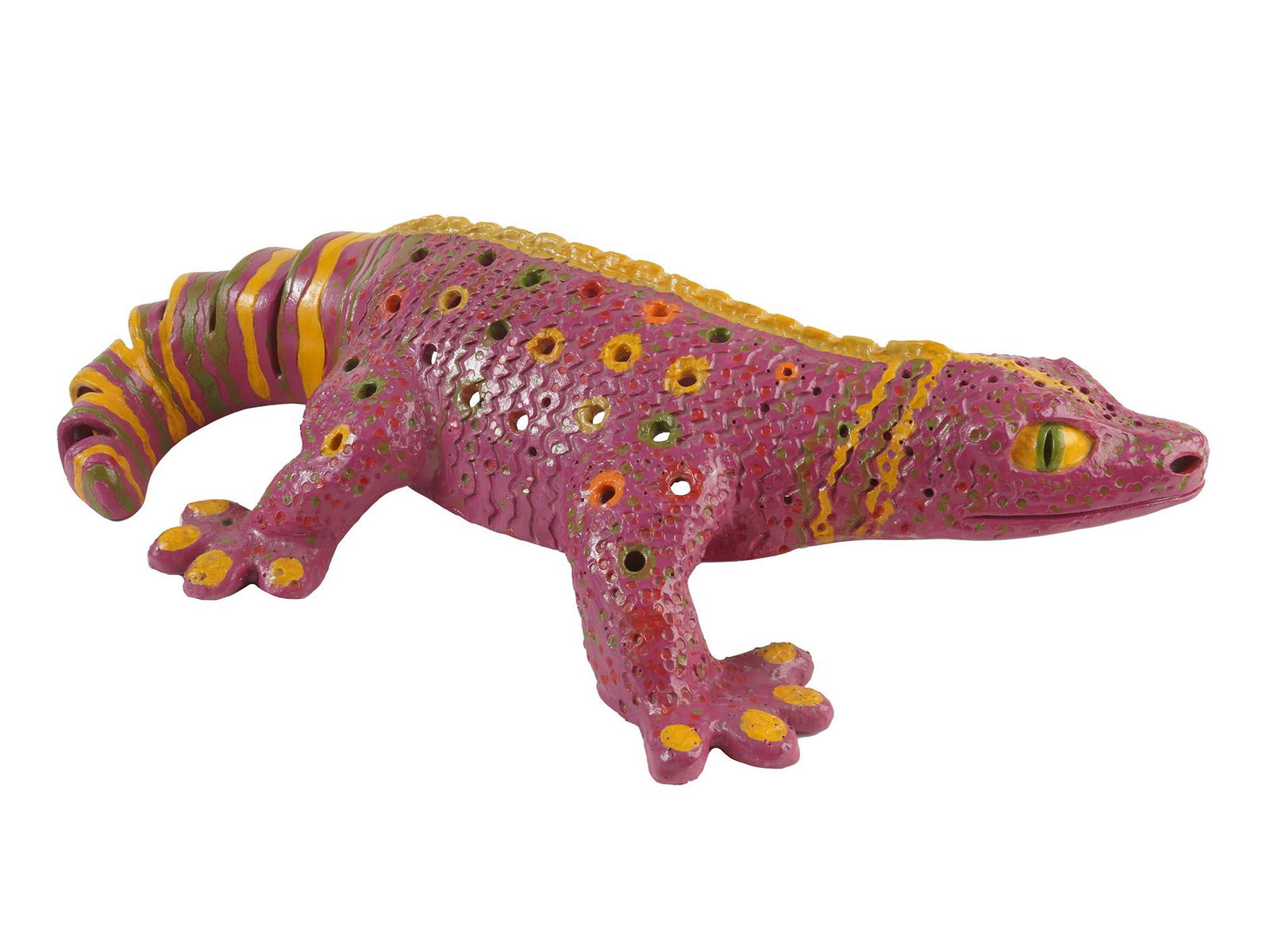 JULANA YOUNG HAND MADE CLAY FIGURINE OF A LIZARD (1 of 8)