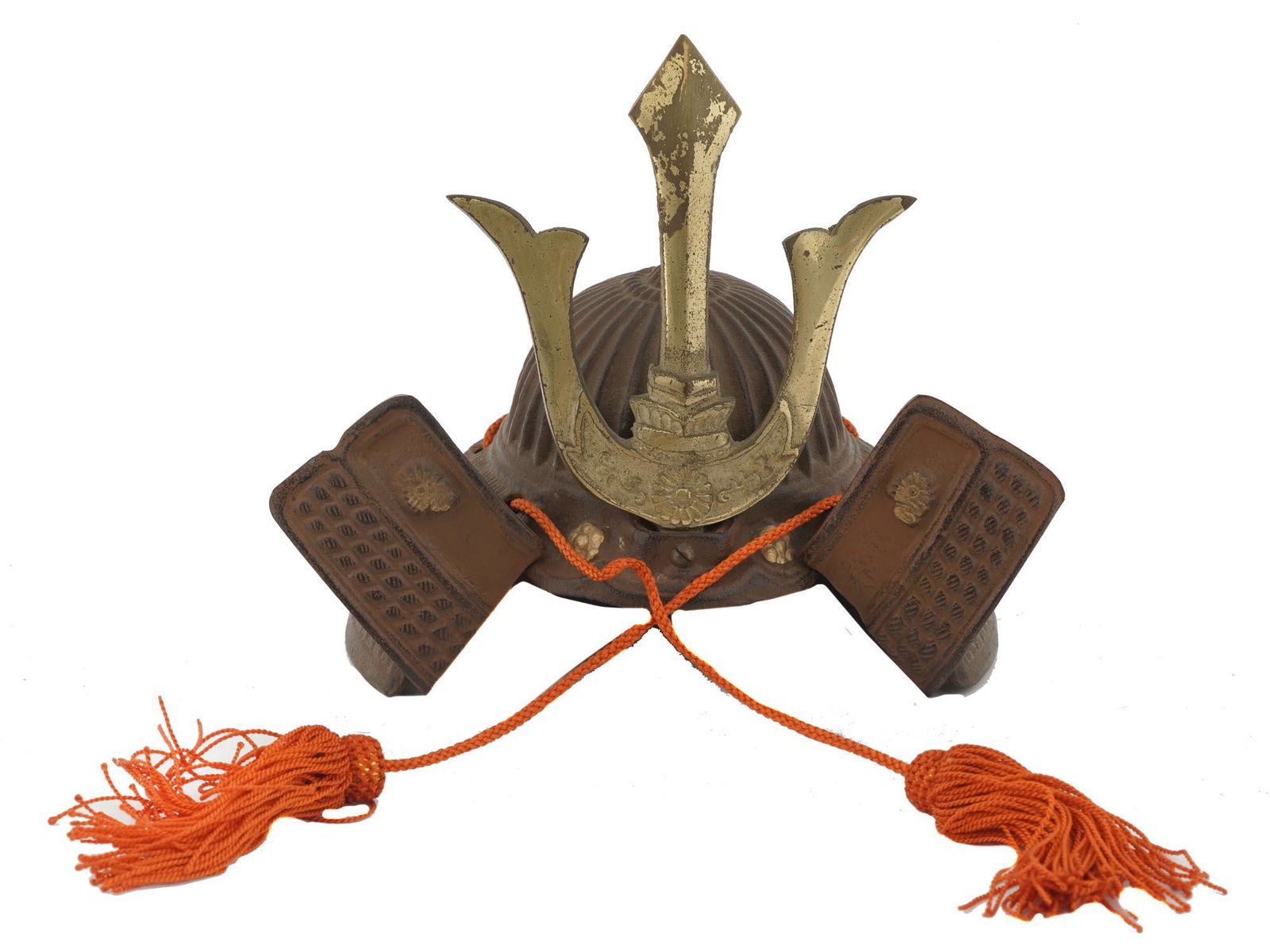 JAPANESE MINIATURE BRONZE SAMURAI KABUTO HELMET (1 of 6)