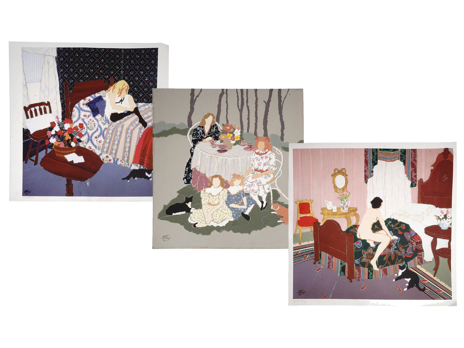 ATTR TO JEANNIE MAY ORIGINAL COLLAGE TWO PRINTS (1 of 11)