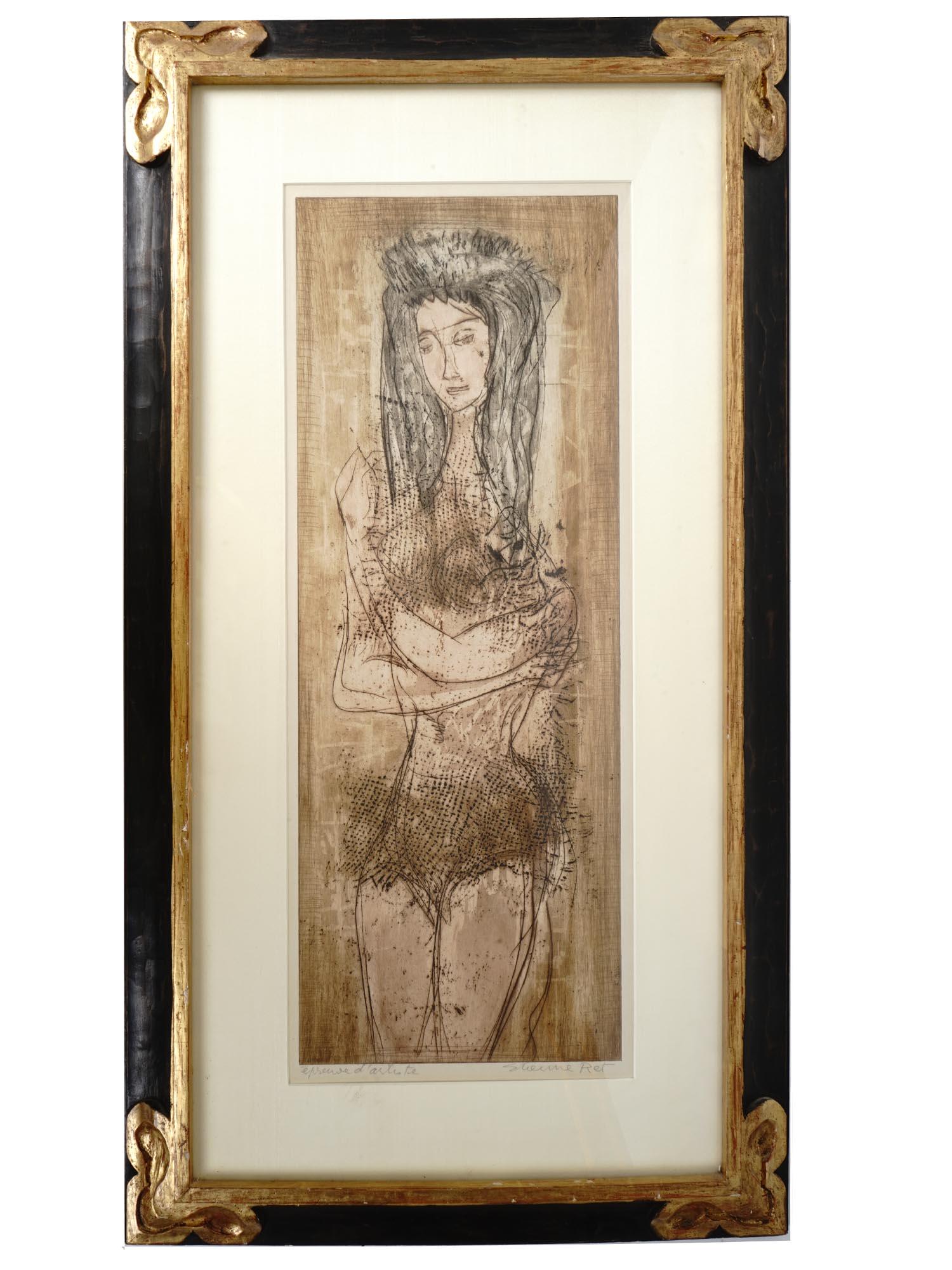 FRENCH AMERICAN ETCHING BALLERINA BY ETIENNE RET (1 of 9)