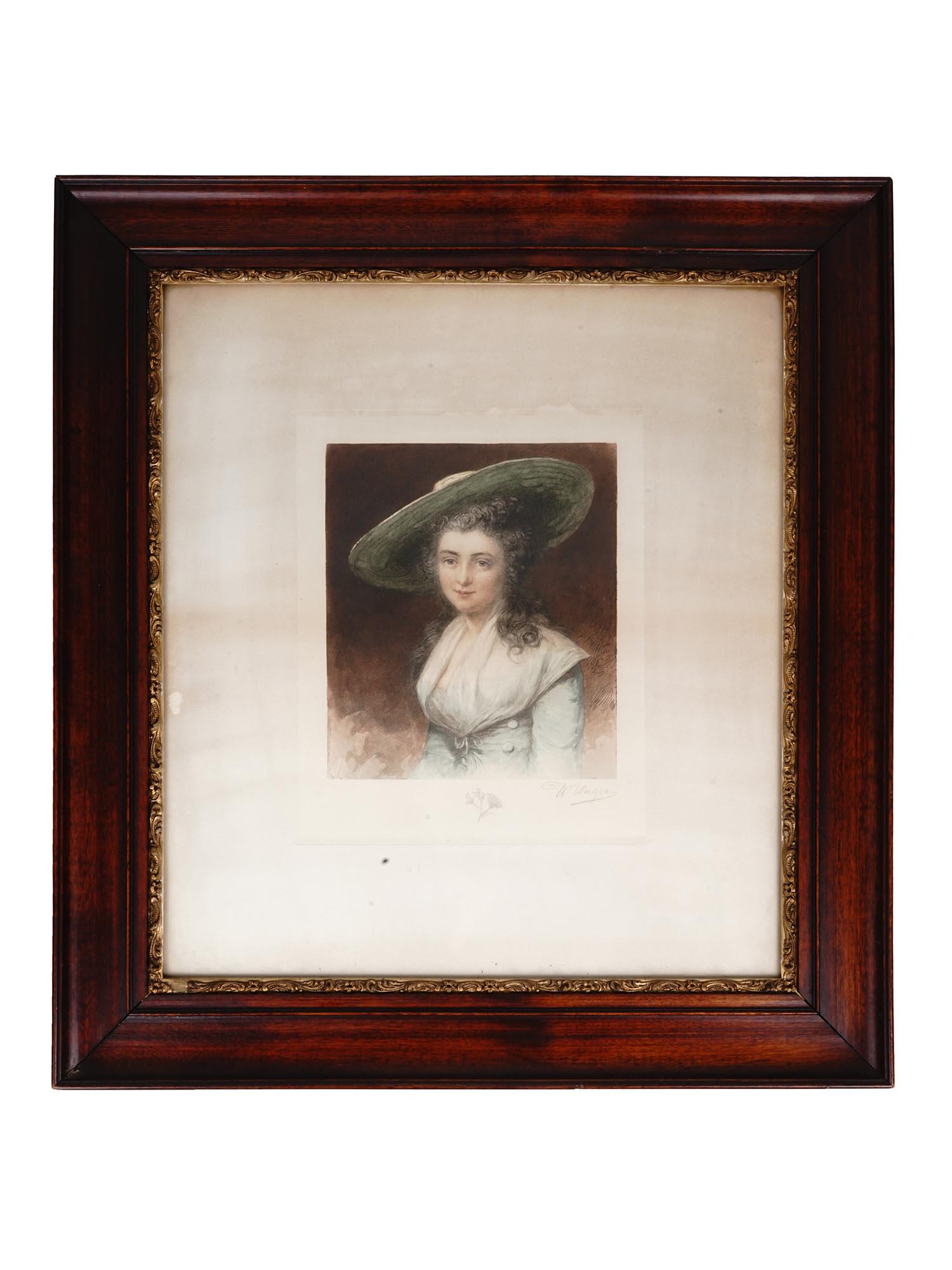 ANTIQUE HAND COLORED ETCHING BY WILLIAM UNGER (1 of 7)