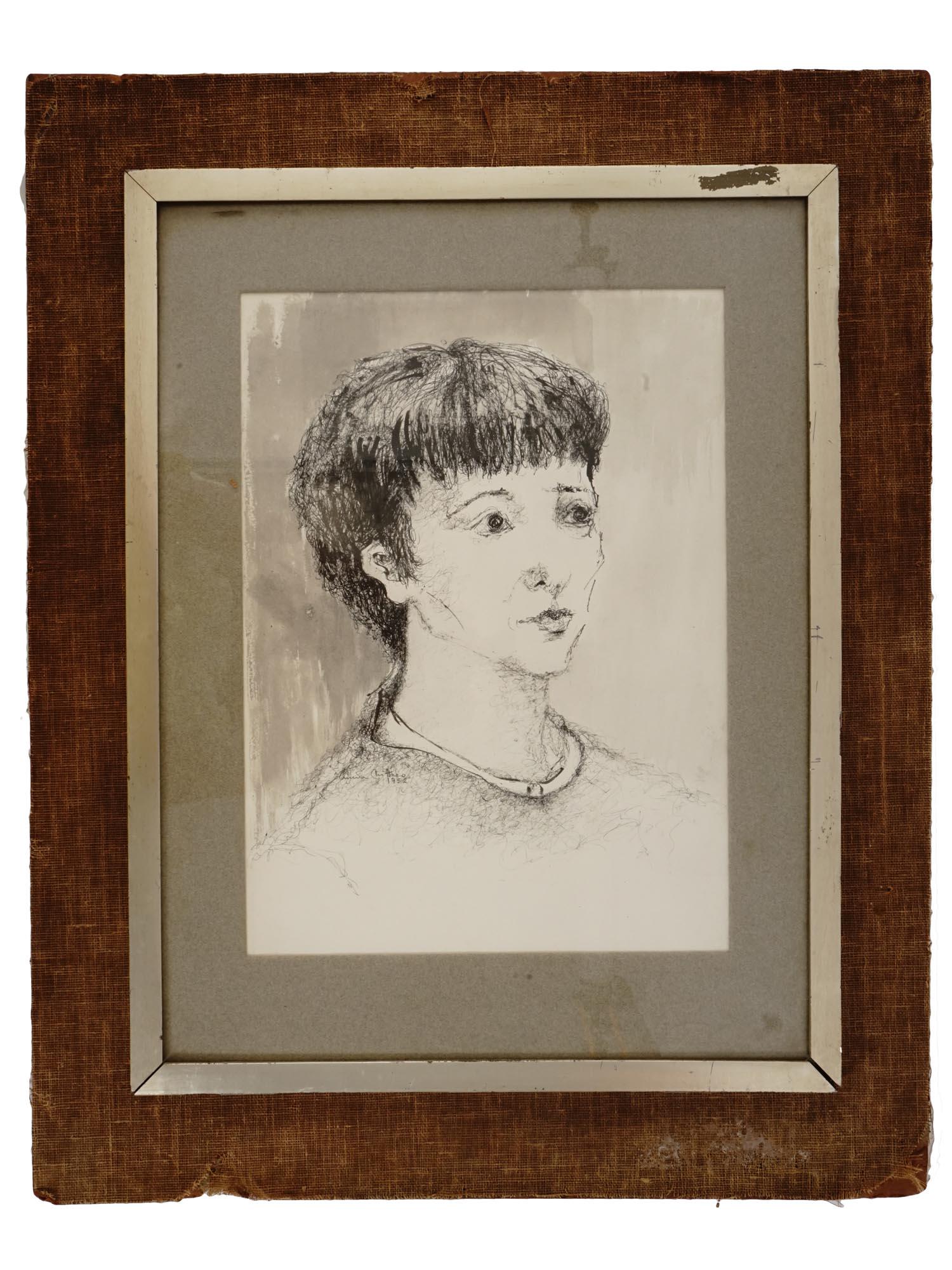 LINDA CHITTARO INK DRAWING MALE PORTRAIT 1952 (1 of 10)