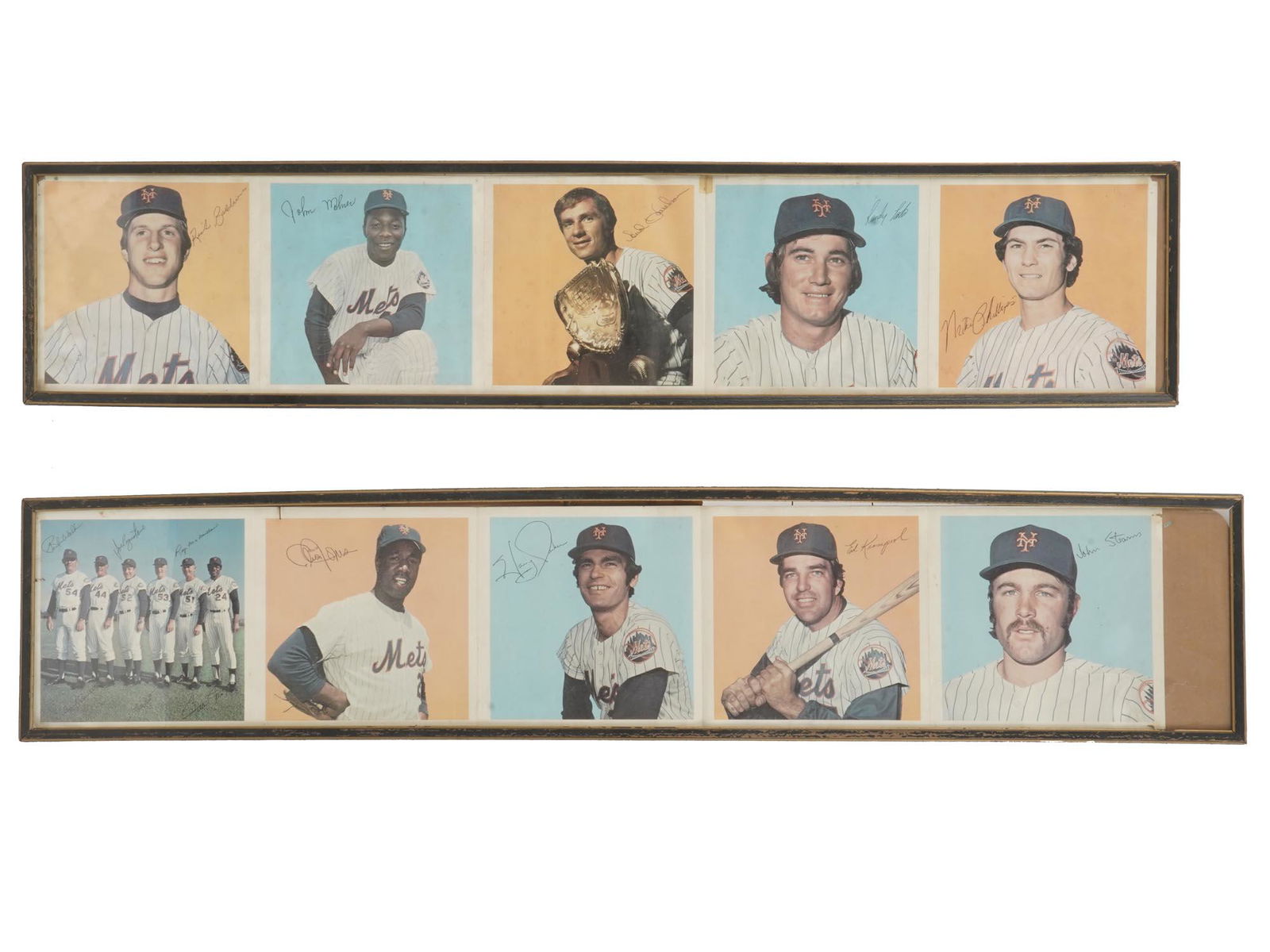 GROUP OF BASEBALL PORTRAIT CARDS SIGNED FRAMED (1 of 5)