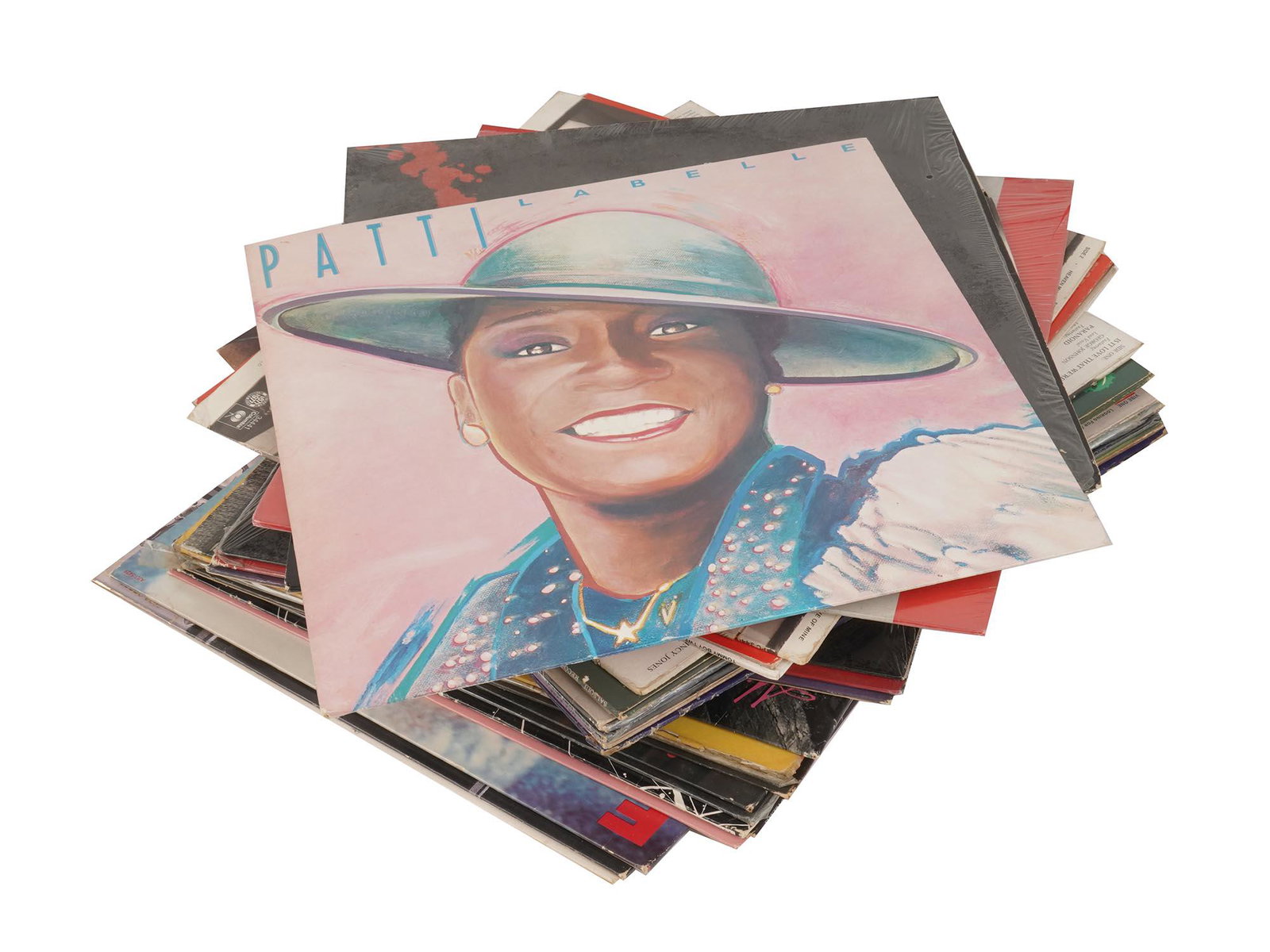 VINYL RECORDS WHITNEY HOUSTON MARTIN LUTHER KING: A collection of vintage vinyl records of African American music. A total of 18 items. The lot includes albums by Whitney Houston, Anita Baker, Patti Labelle, Gospel compilations and others. Collectibl