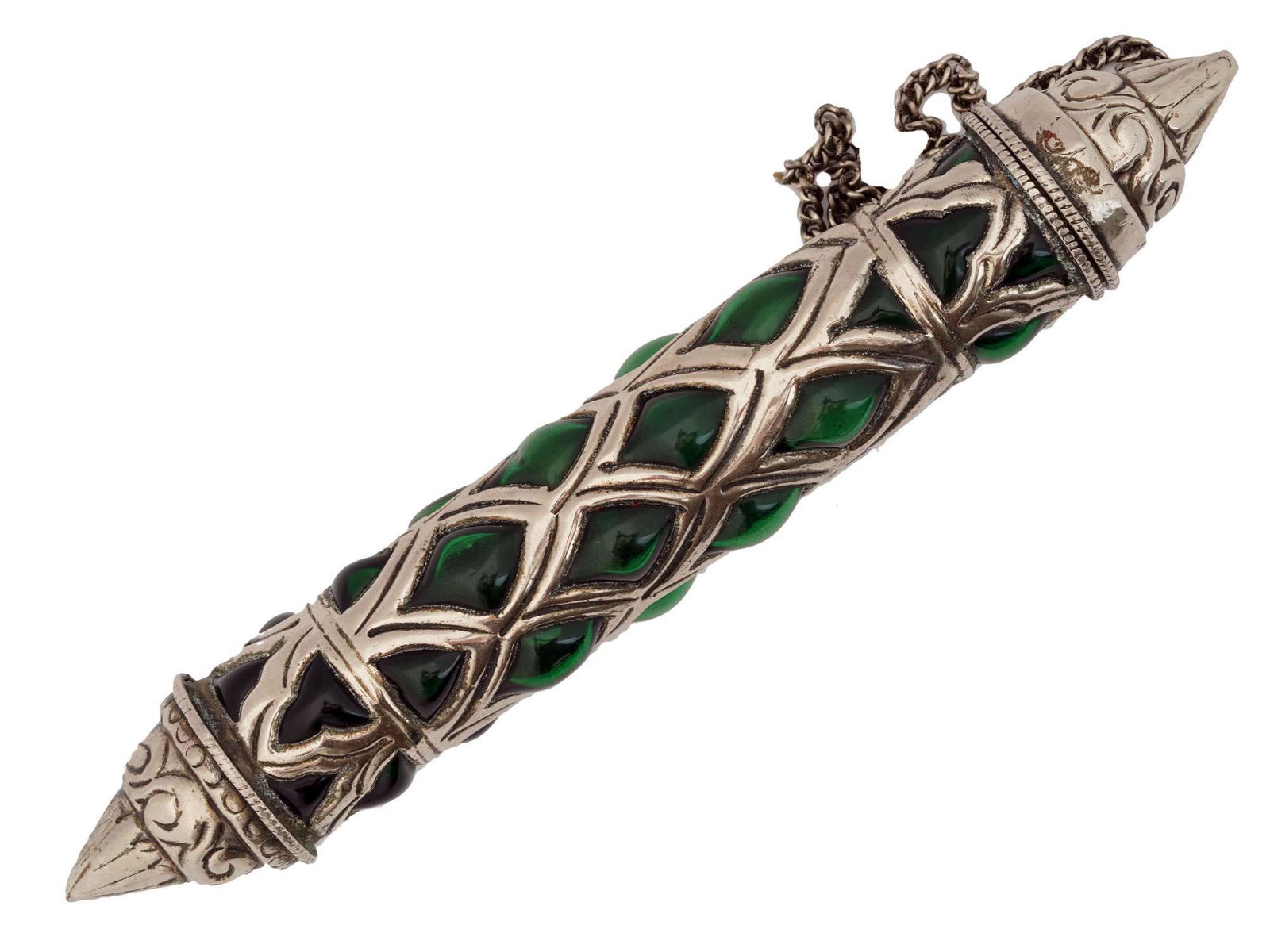 ART BUBBLE GLASS VIAL APOTHECARY OINTMENT BOTTLE (1 of 6)