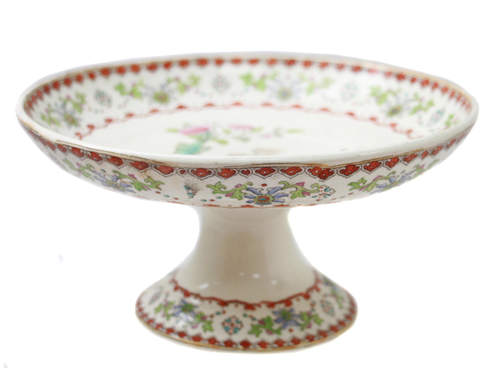 A VINTAGE ASIAN FOOTED PORCELAIN CANDY DISH (1 of 5)