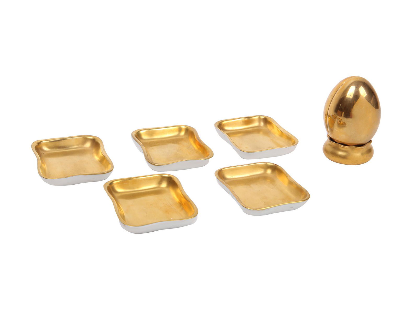 COLLECTION OF GILDED PORCELAIN TABLE WARES 7 PCS (1 of 8)