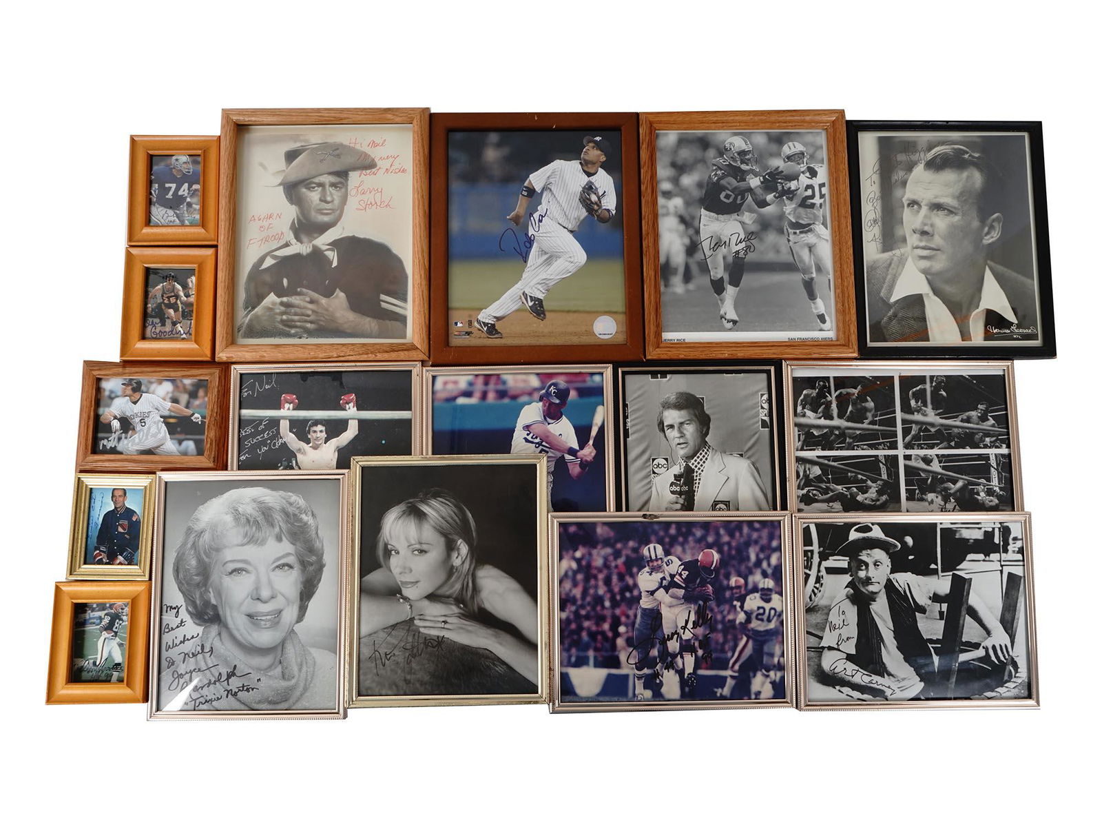 FRAMED AUTOGRAPHED PHOTOS LARRY STORCH JERRY RICE (1 of 18)