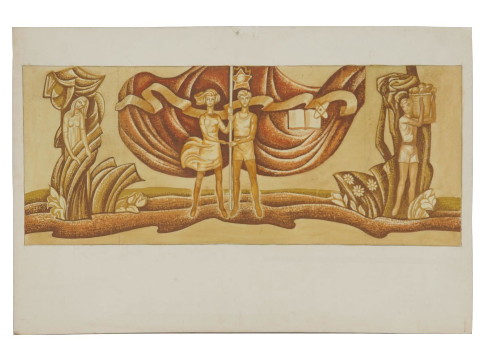 RUSSIAN SOVIET ERA ILLUSTRATION PAINTING POSTER (1 of 5)