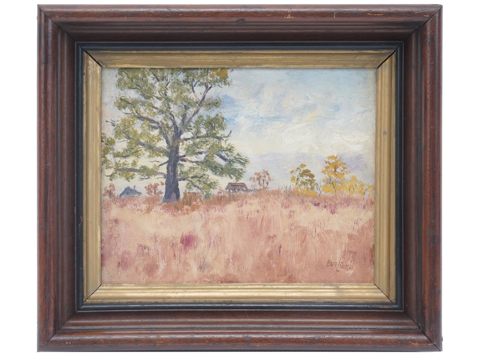 RURAL LANDSCAPE OIL PAINTING BY DAVID BURLIUK (1 of 4)