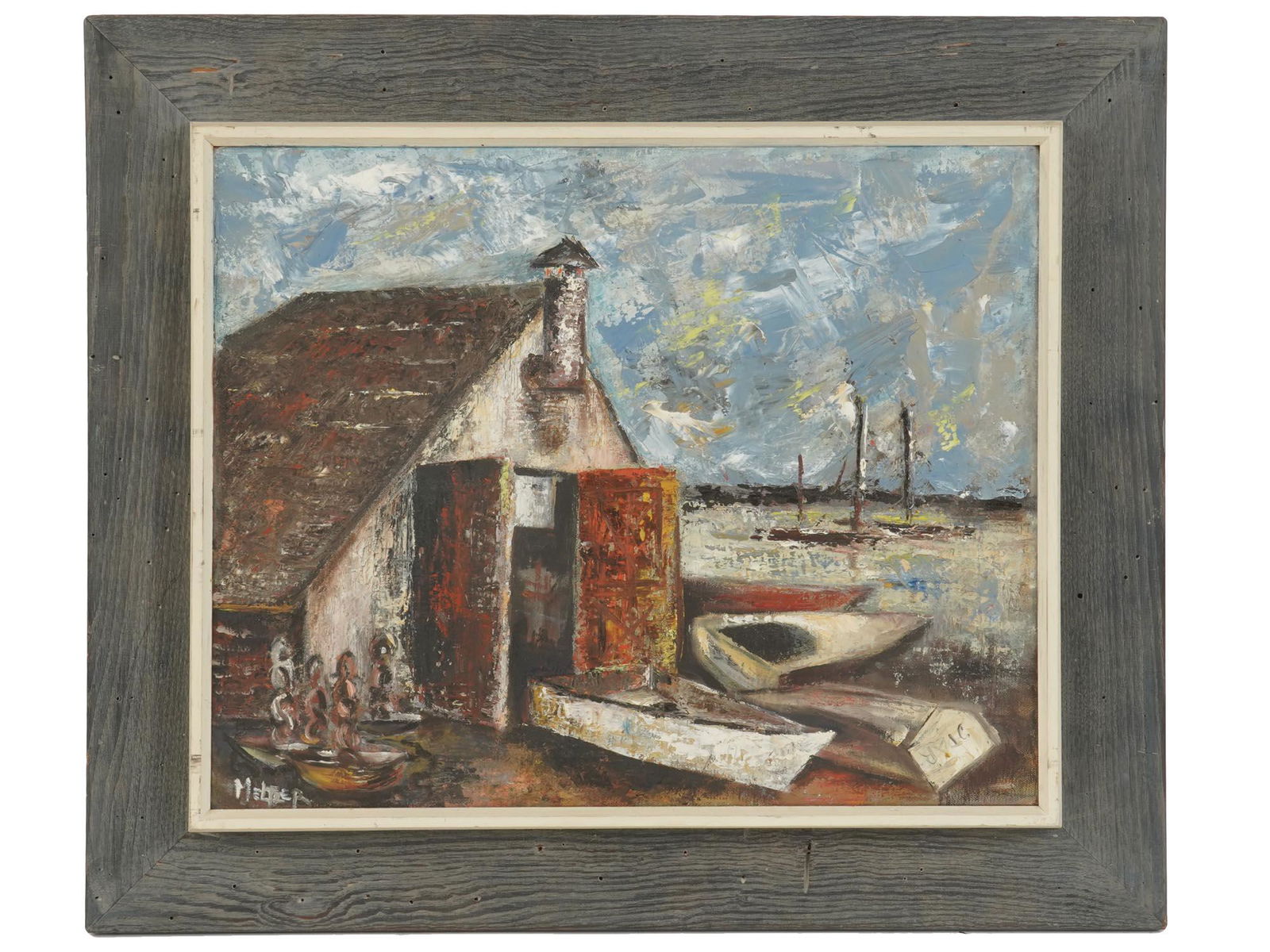 IMPRESSIONIST SEASCAPE PAINTING SIGNED MELTZER (1 of 7)