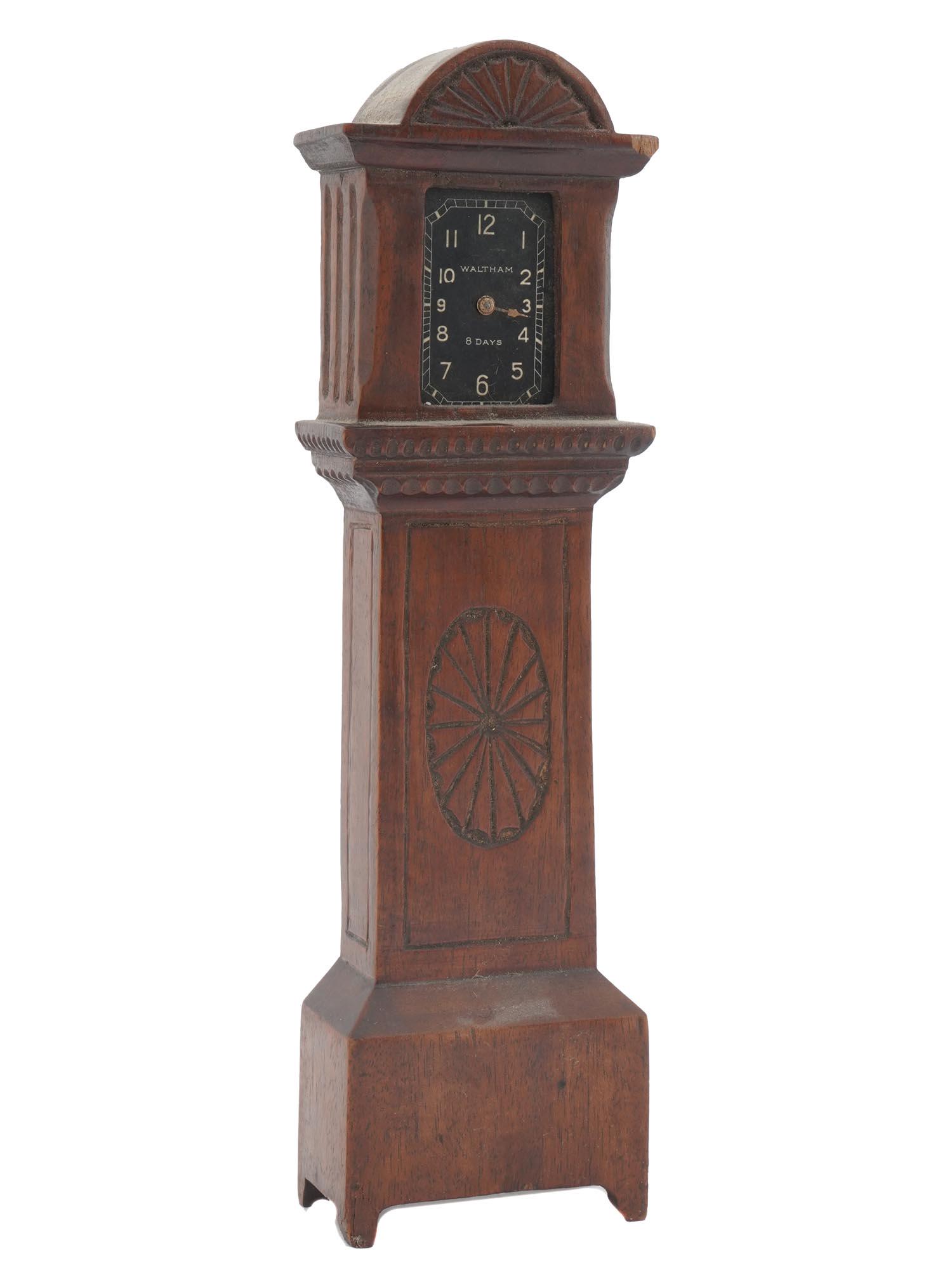 ANTIQUE WALTHAM MINIATURE GRANDFATHER CLOCK (1 of 10)